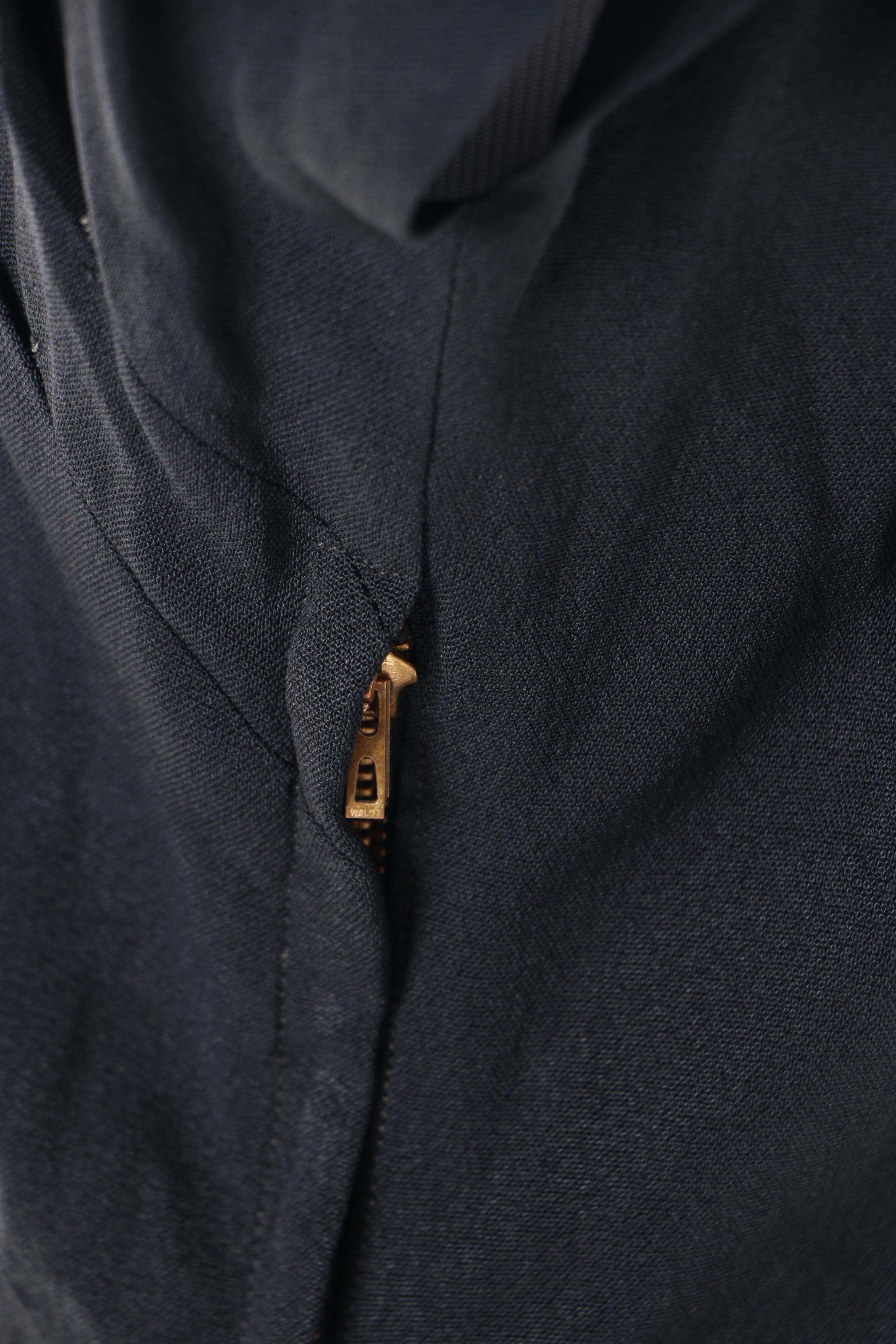 Women's 1940s Vintage Black Bias Cut Evening Dress with Sequin Embellishments