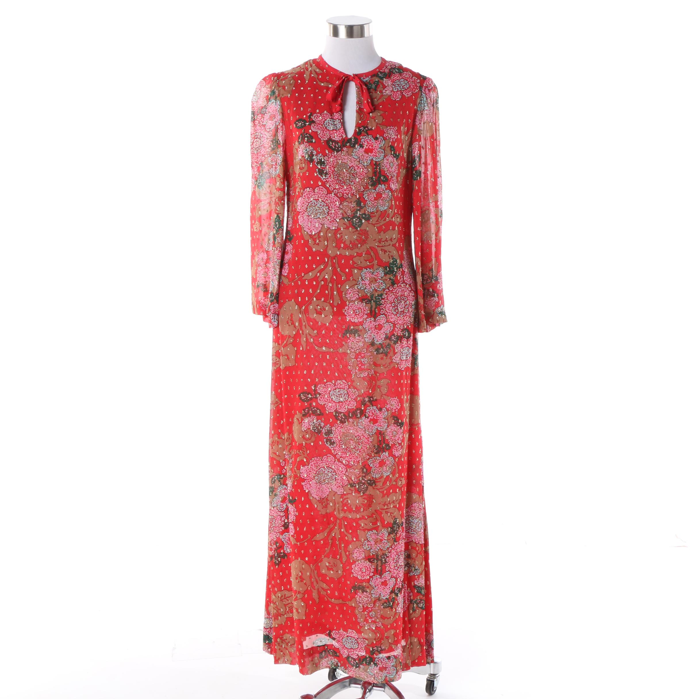 Women's 1970s Vintage Shannon Rodgers for Jerry Silverman Maxi Dress