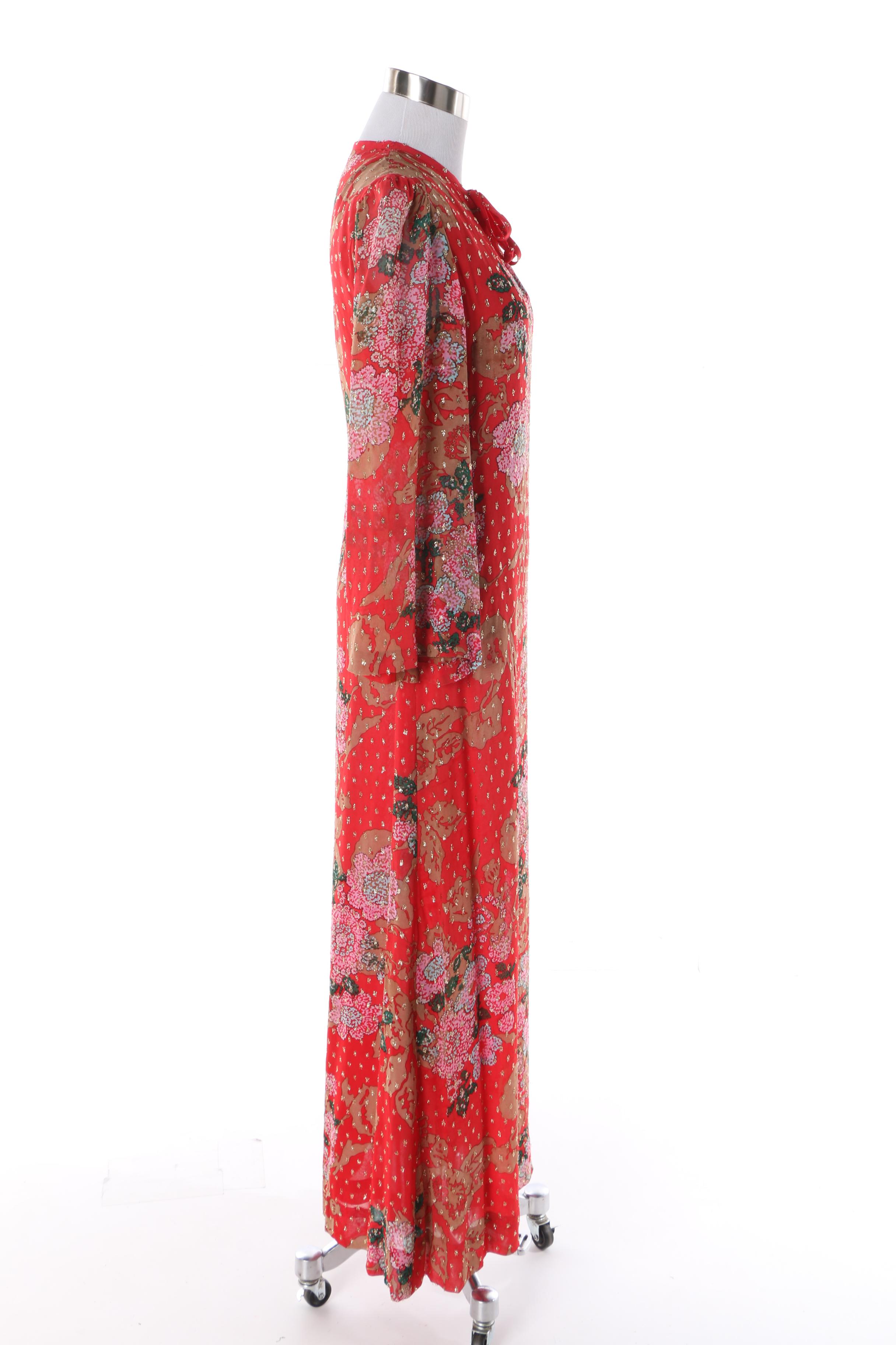 Women's 1970s Vintage Shannon Rodgers for Jerry Silverman Maxi Dress