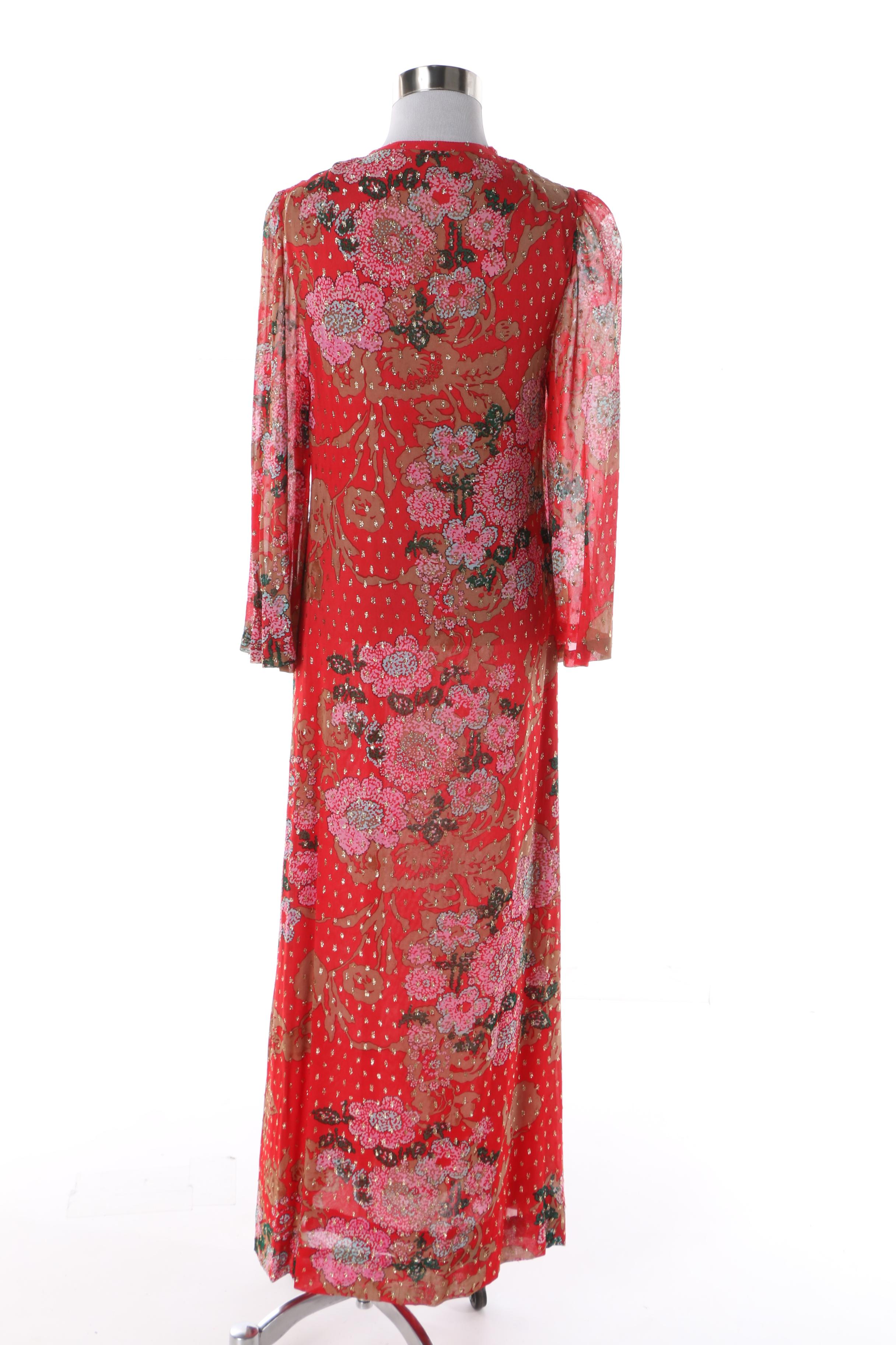 Women's 1970s Vintage Shannon Rodgers for Jerry Silverman Maxi Dress