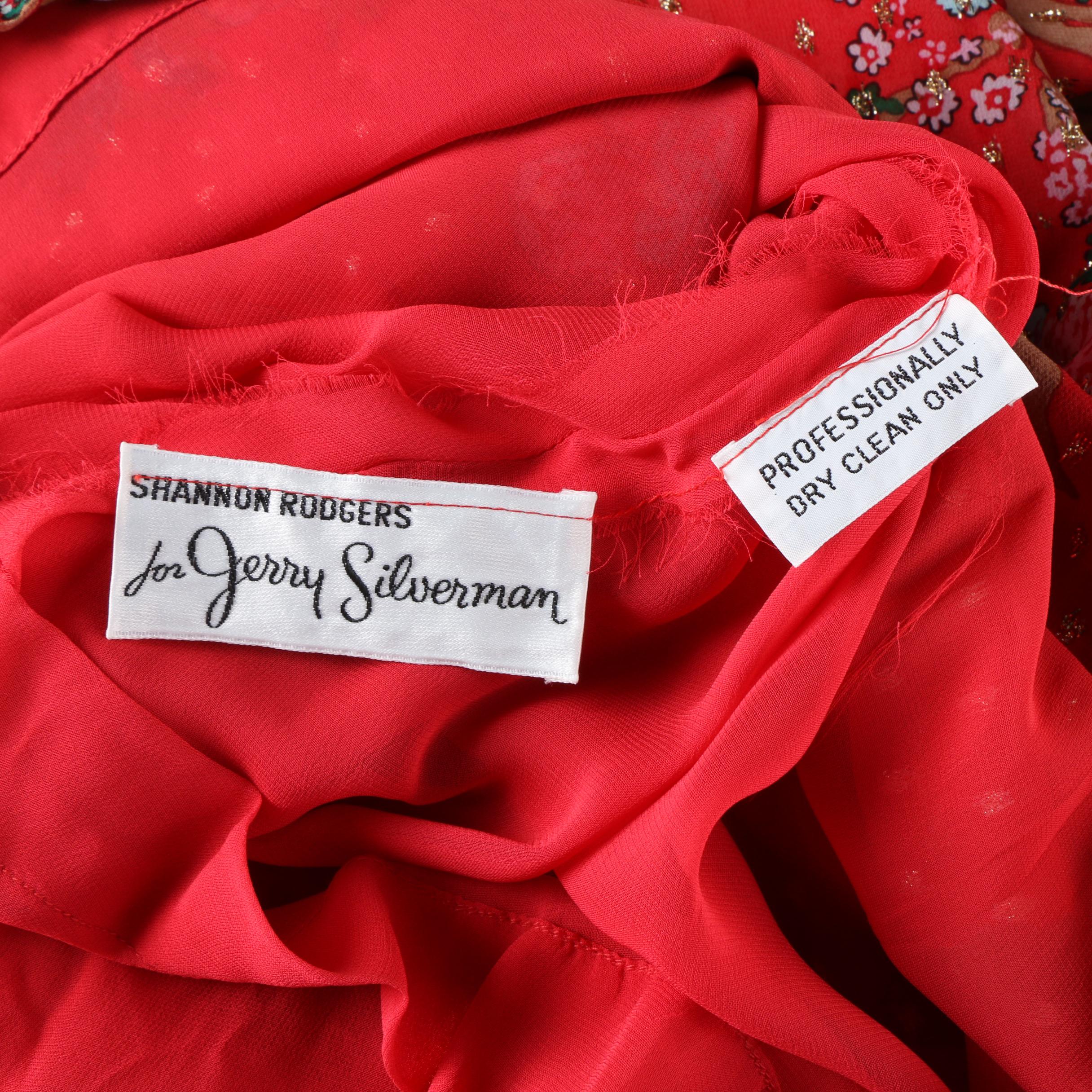 Women's 1970s Vintage Shannon Rodgers for Jerry Silverman Maxi Dress