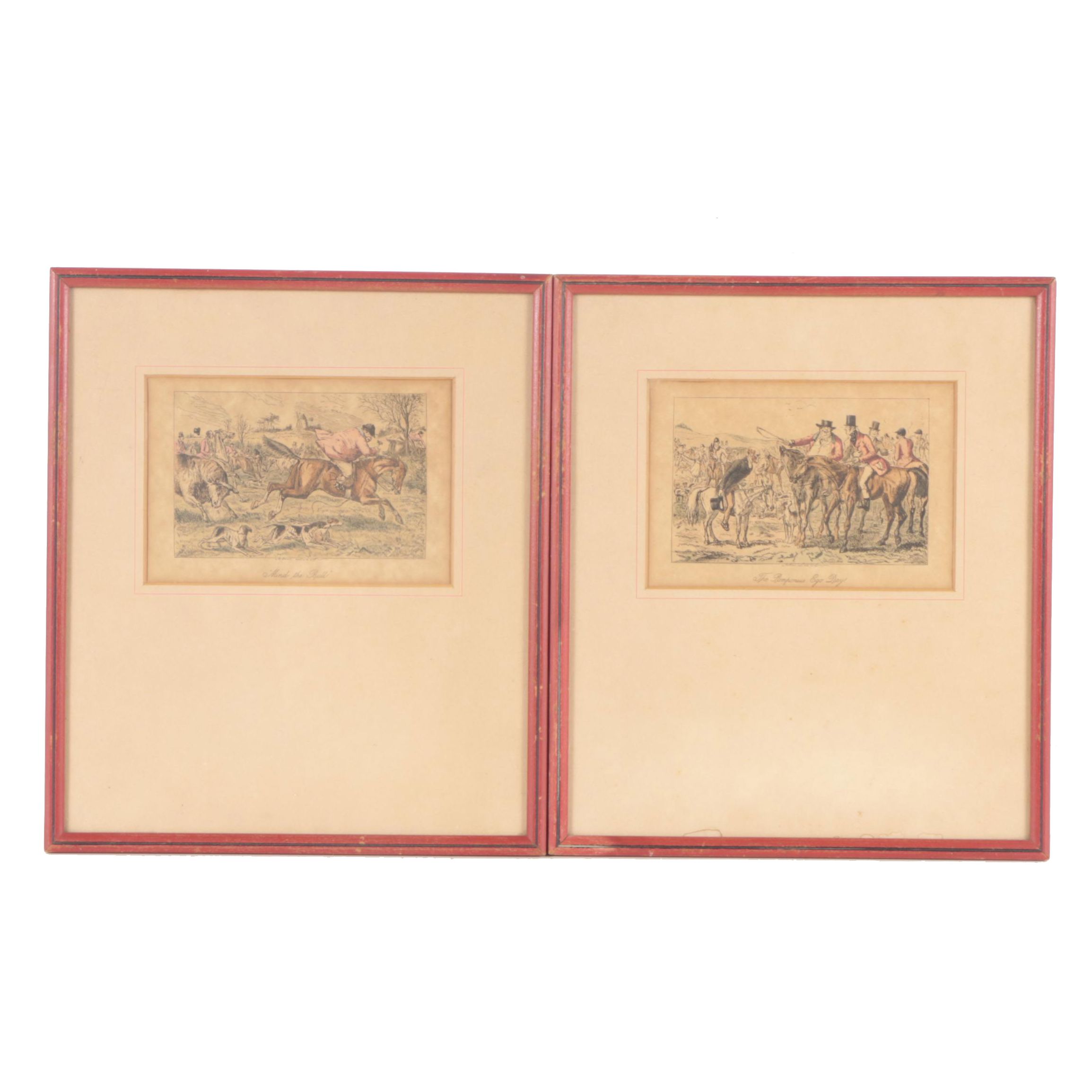 Hand-Colored Lithographs after John Leech
