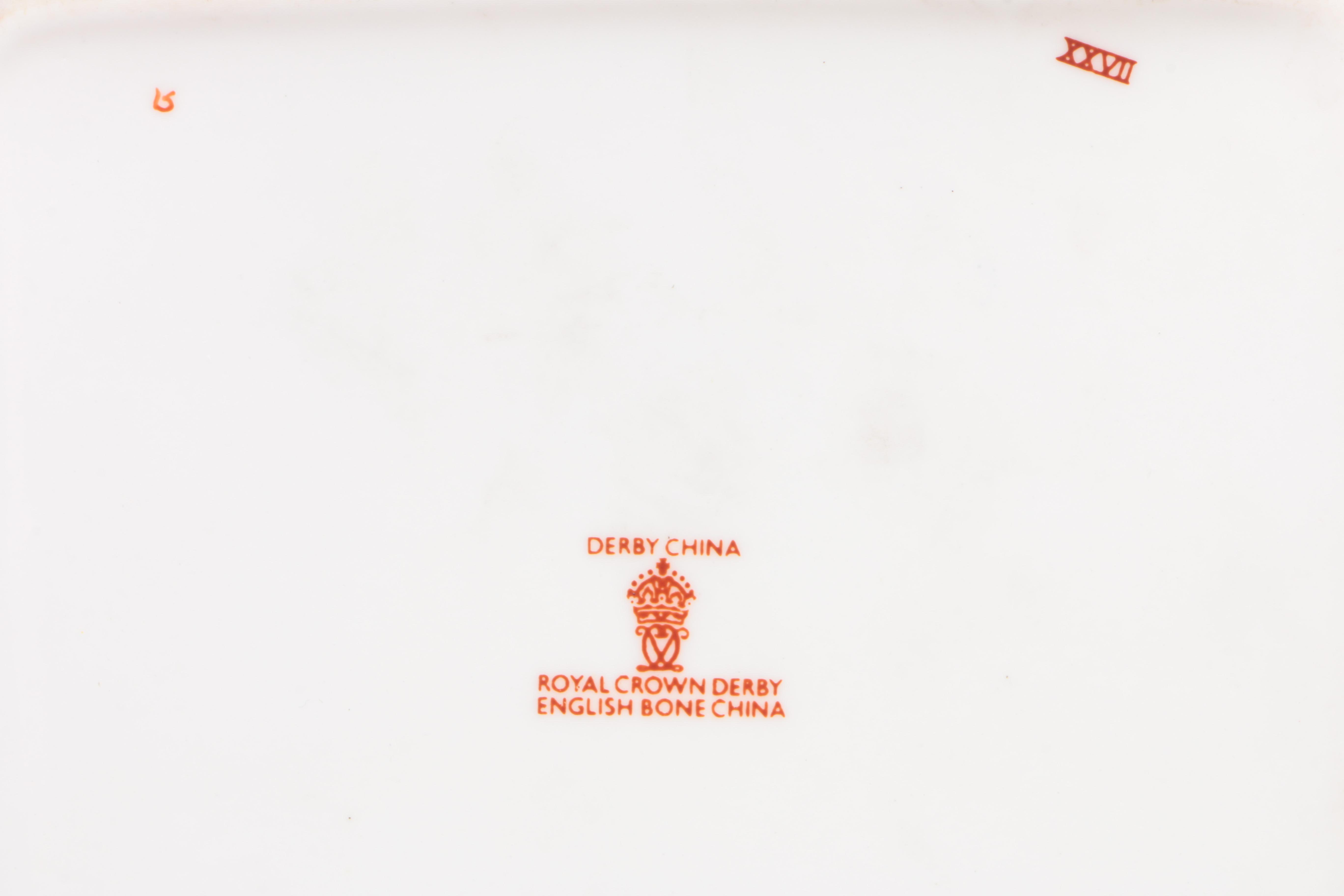 Vintage Royal Crown Derby "Old Imari" Fruit Knives and Trinket Box