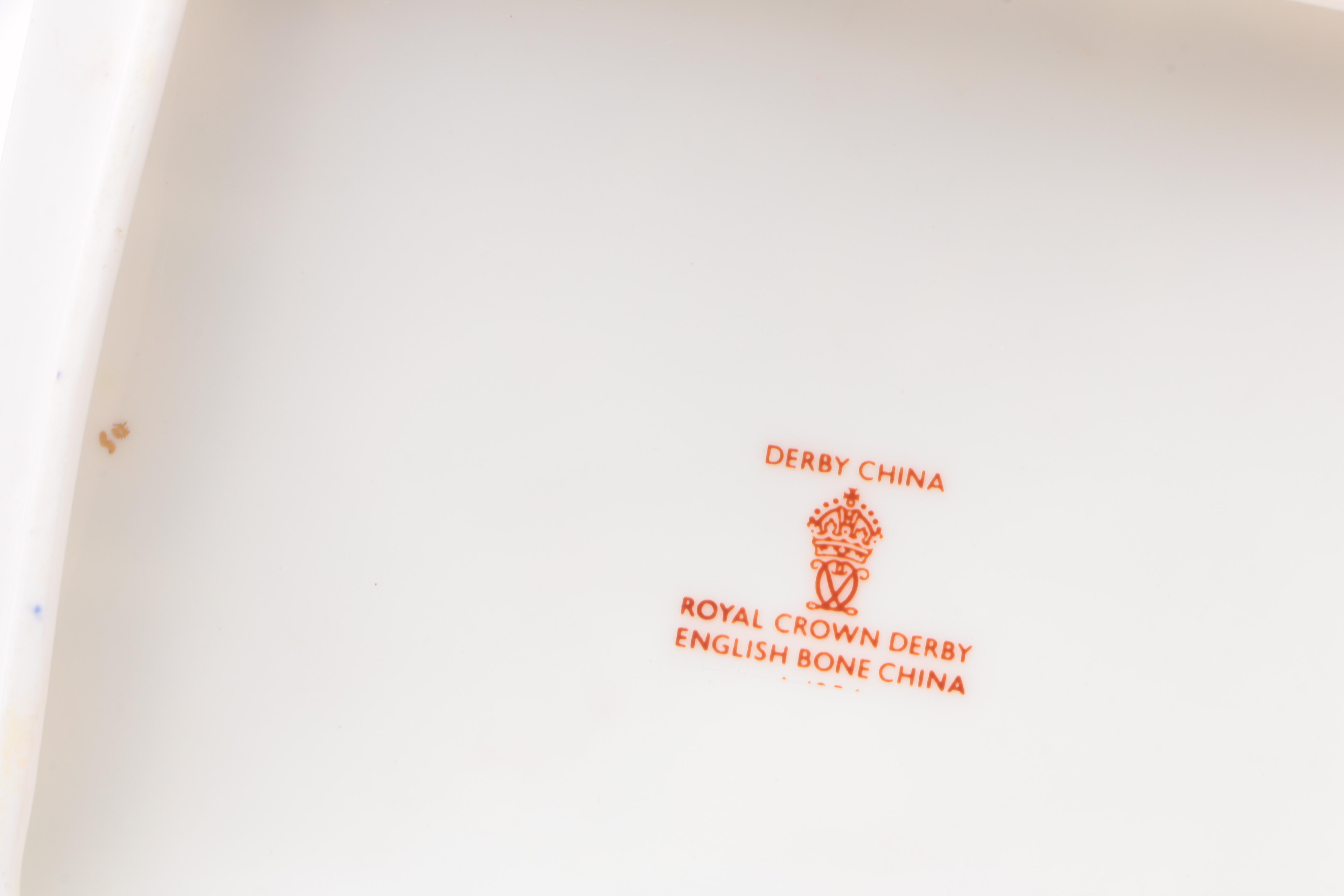 Vintage Royal Crown Derby "Old Imari" Fruit Knives and Trinket Box