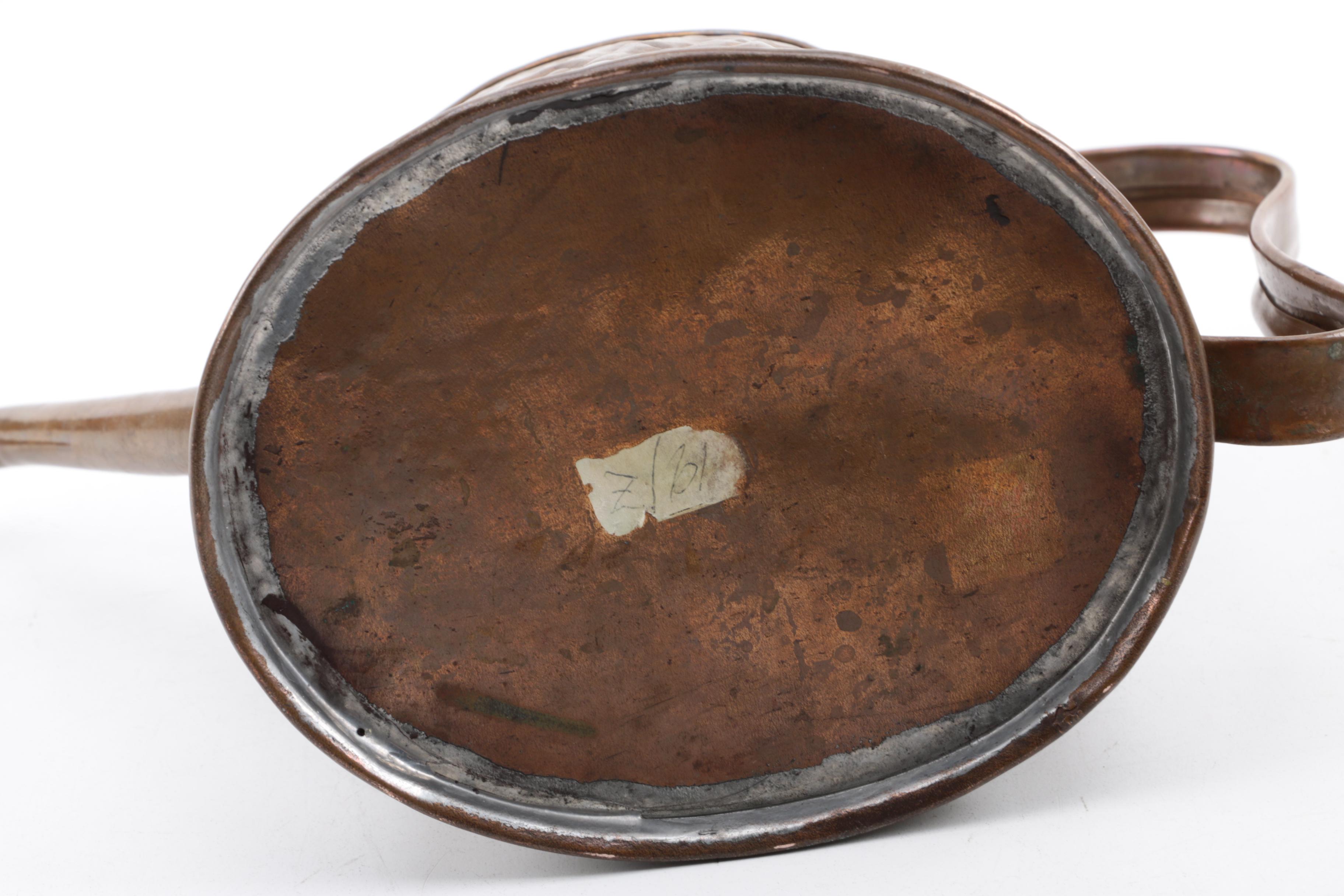 Vintage Craftsman English Brass Planter with Antique Metal Coal Hod