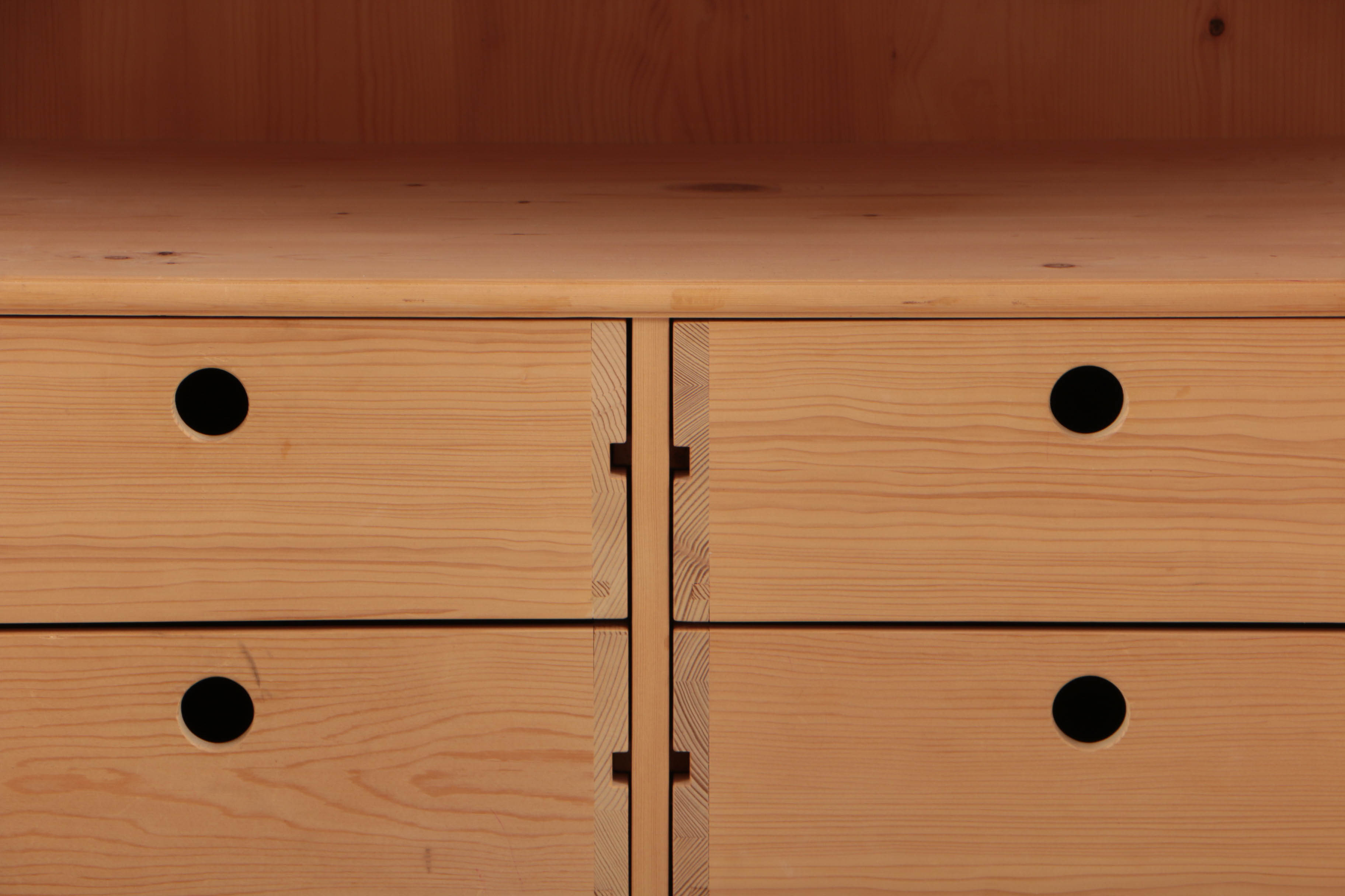 Hand-Painted Pine Wardrobe with Beribboned Floral Garlands, 20th Century
