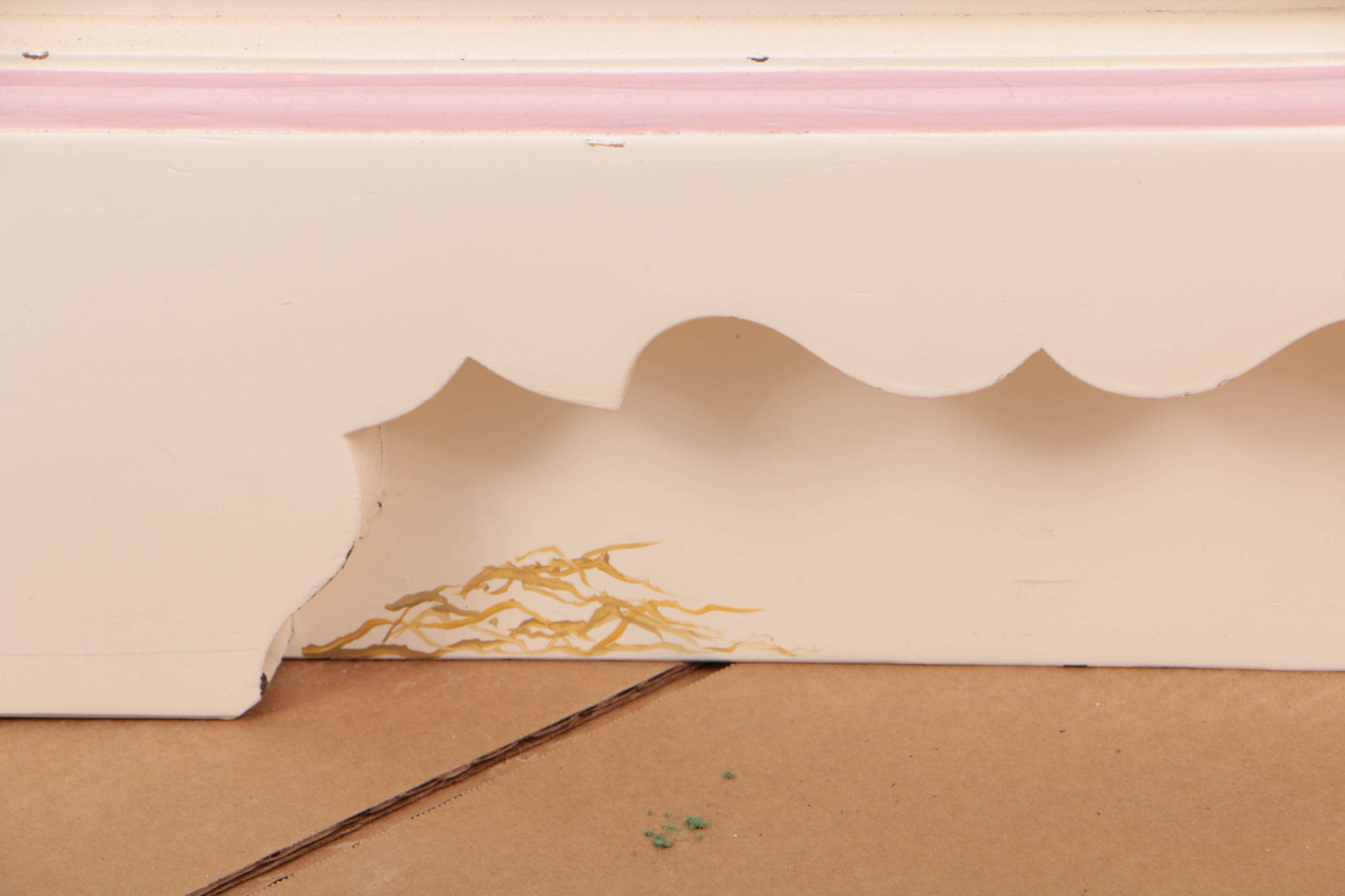 Hand-Painted Pine Wardrobe with Beribboned Floral Garlands, 20th Century