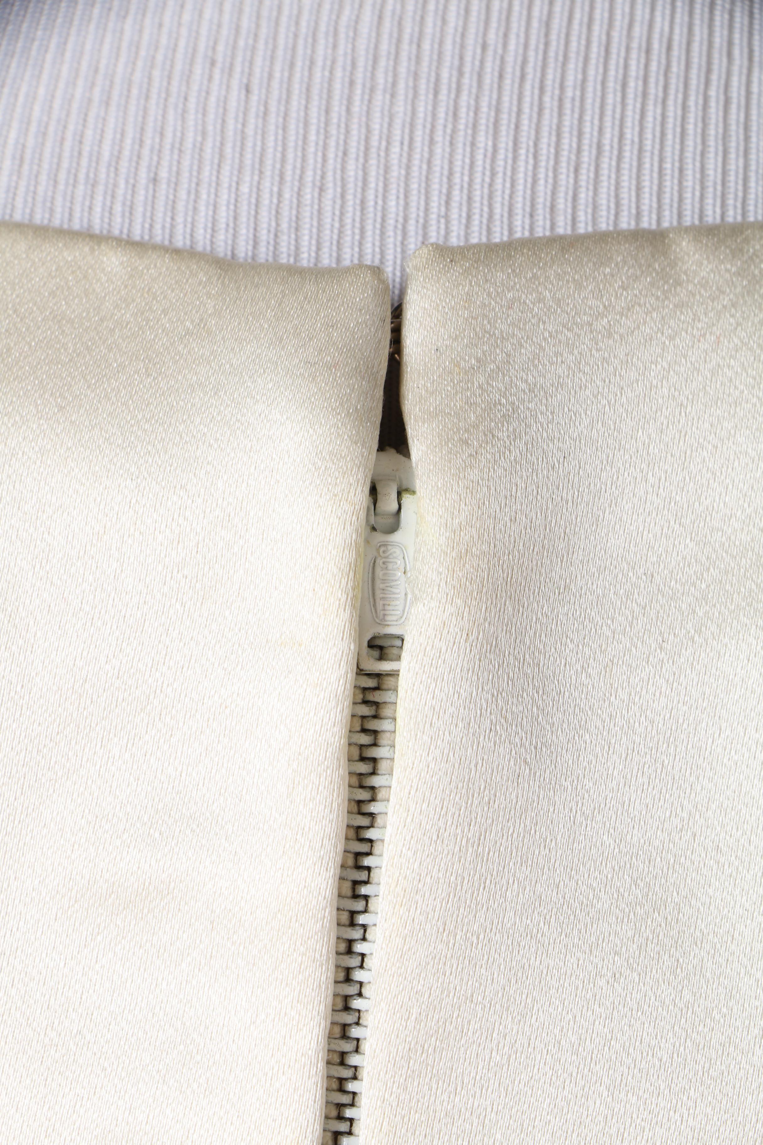 Women's 1960s Vintage Adele Simpson Ivory, Ochre and Black Silk Cocktail Dress