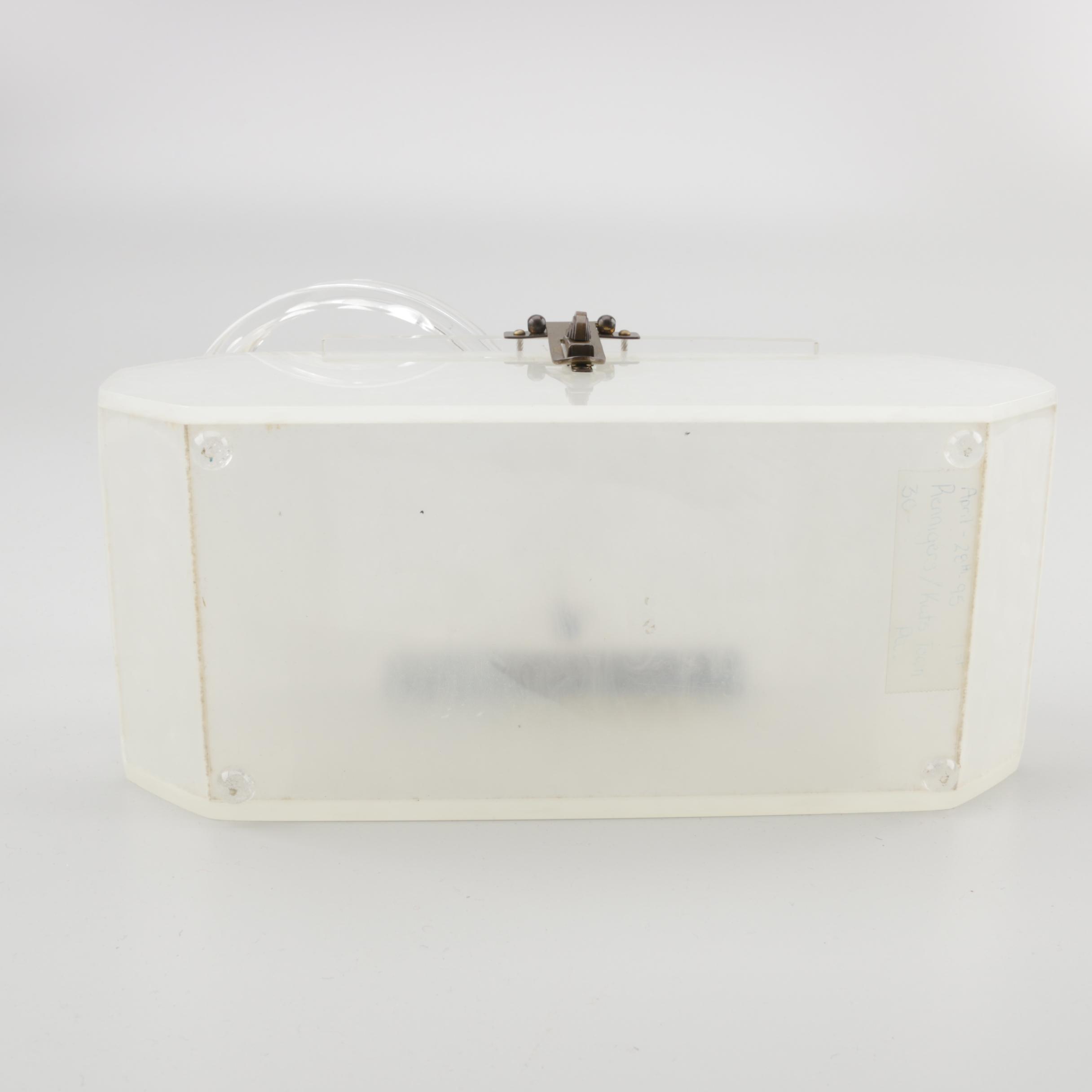 1950s Vintage Pearlized Lucite Box Purse
