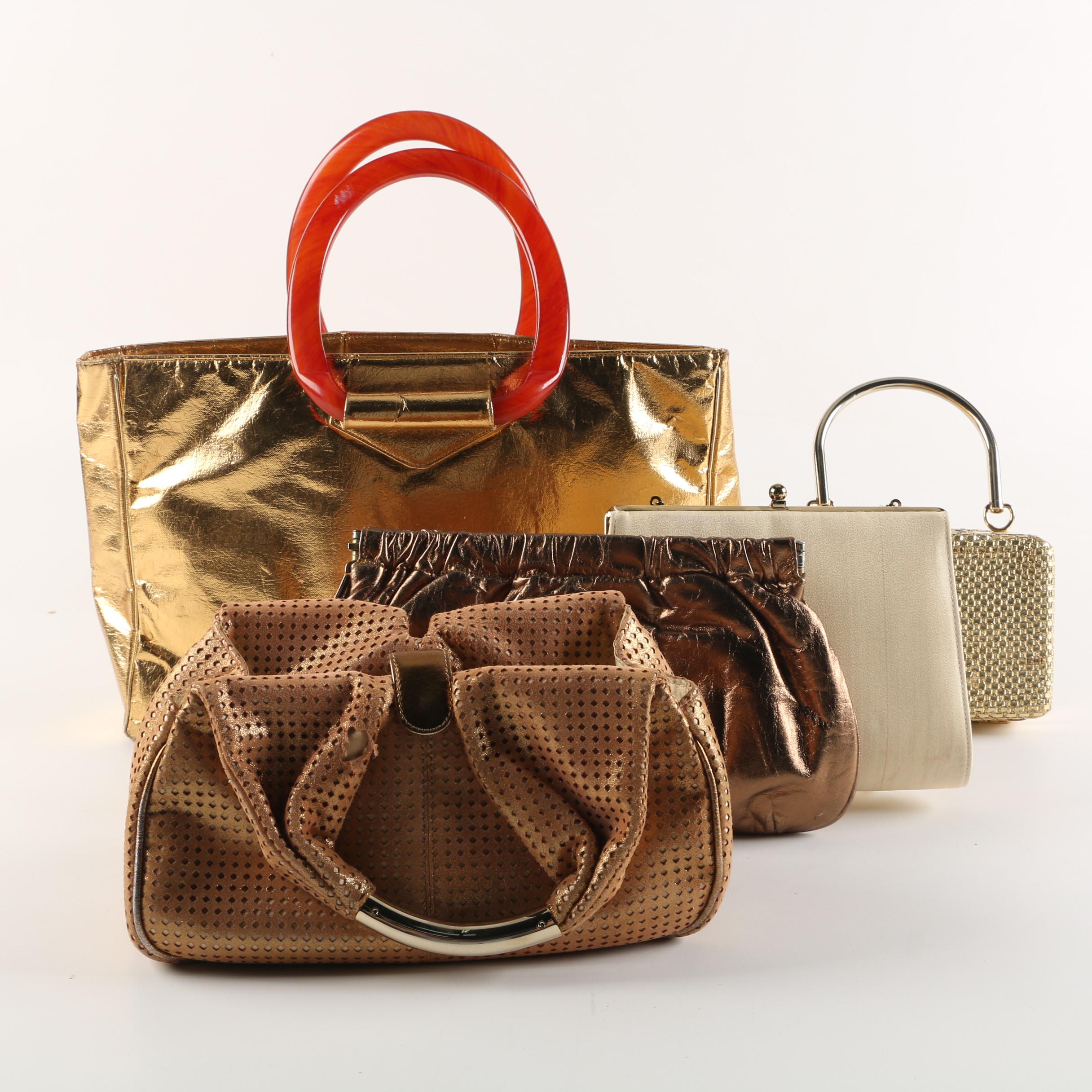Vintage Gold Tone Handbags with Rodo, Mister Ernest and Anne Klein for Calderon