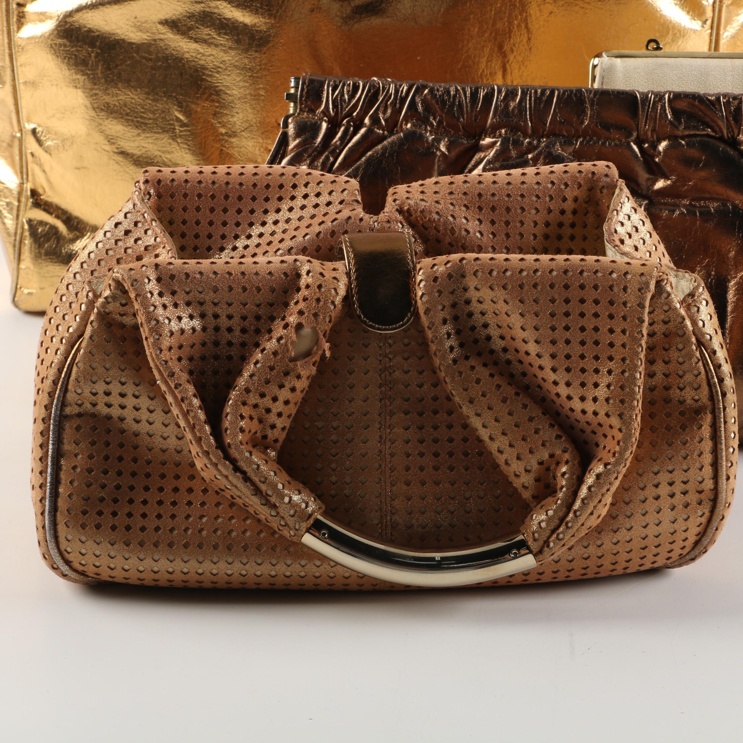 Vintage Gold Tone Handbags with Rodo, Mister Ernest and Anne Klein for Calderon