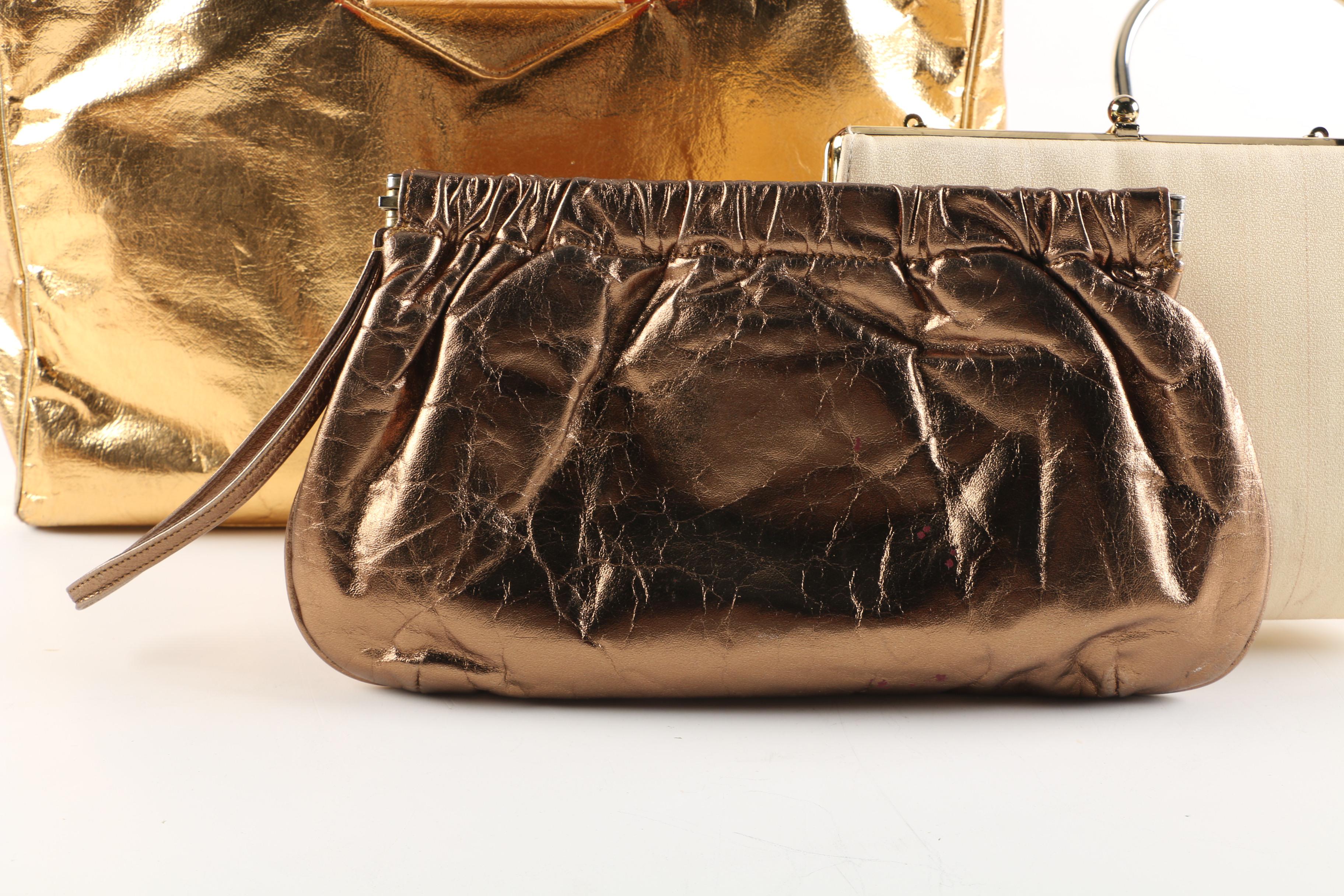 Vintage Gold Tone Handbags with Rodo, Mister Ernest and Anne Klein for Calderon