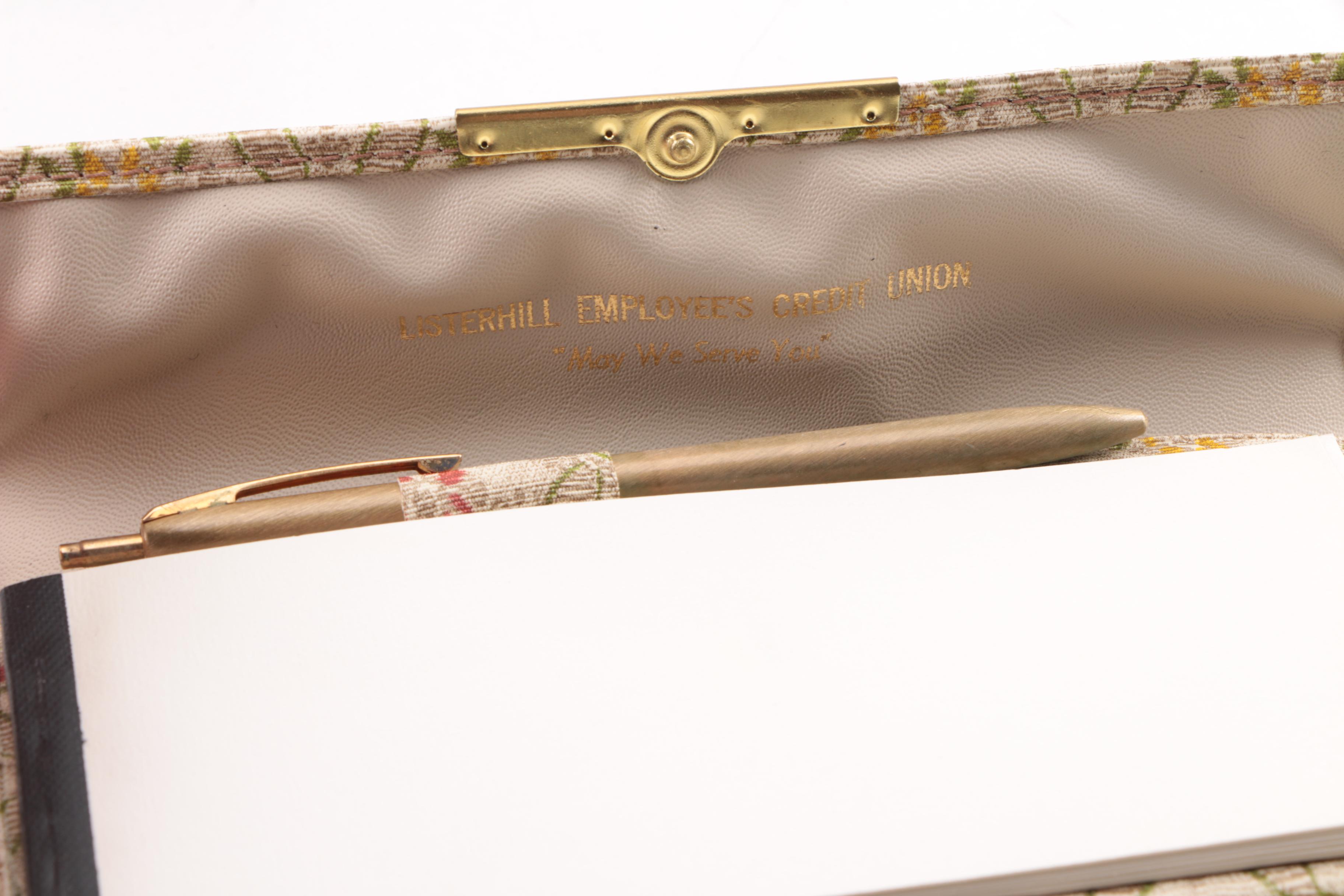 1950s Rhinestone Evening Clutch and Vintage Wallet