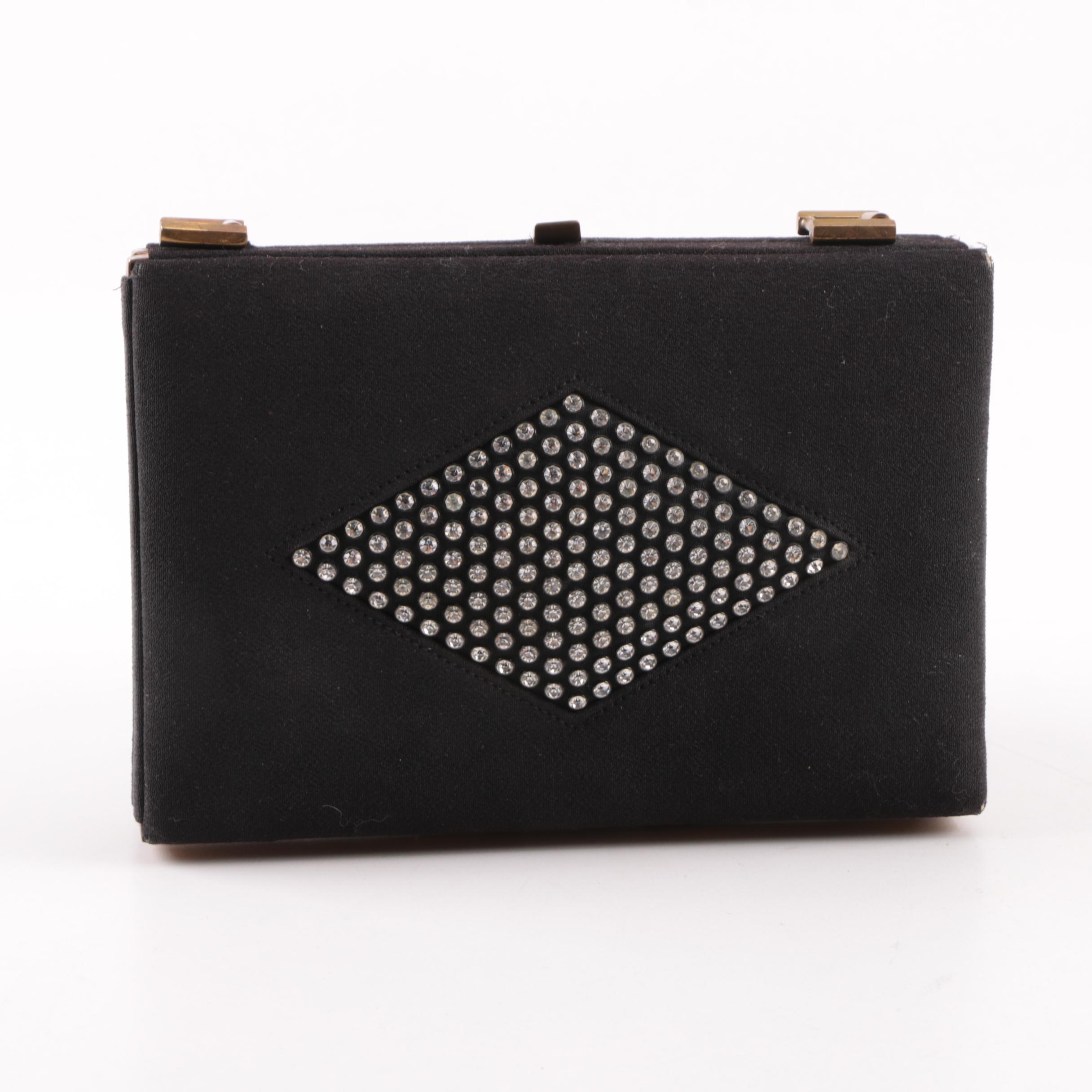 1950s Rhinestone Evening Clutch and Vintage Wallet