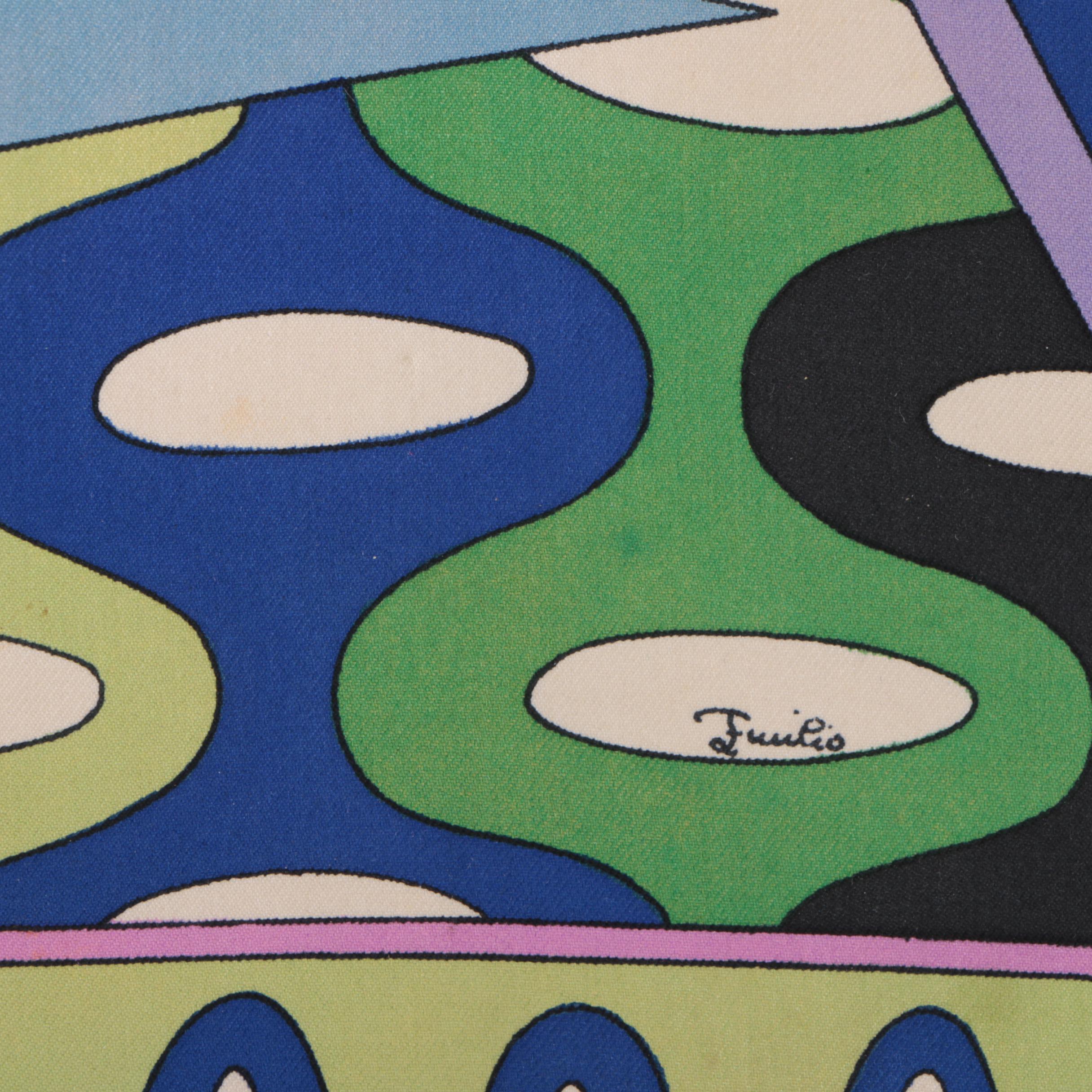 Circa 1960s Emilio Pucci Green Box Shoulder Bag with Gold Tone Hardware