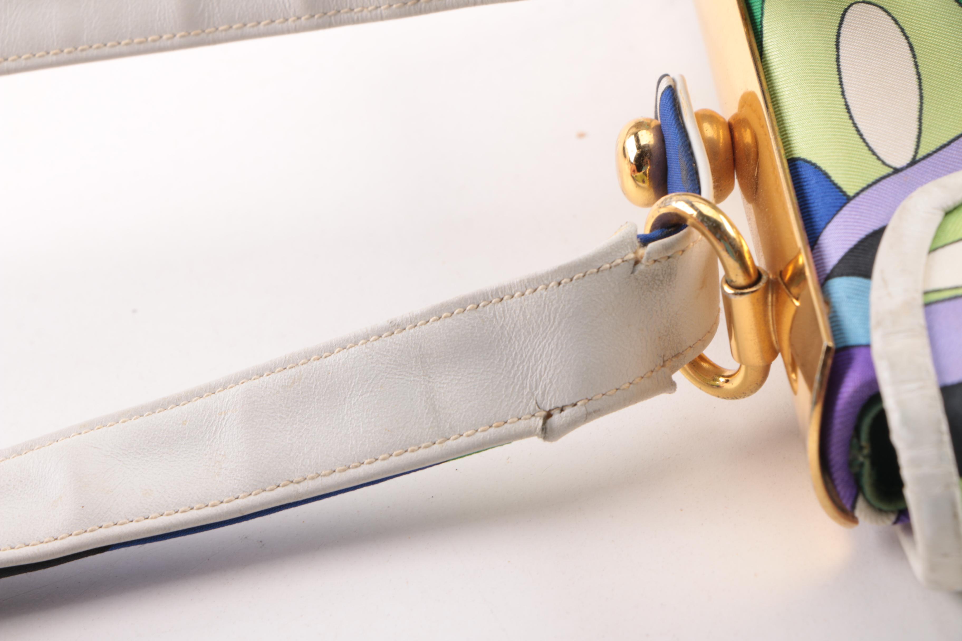 Circa 1960s Emilio Pucci Green Box Shoulder Bag with Gold Tone Hardware