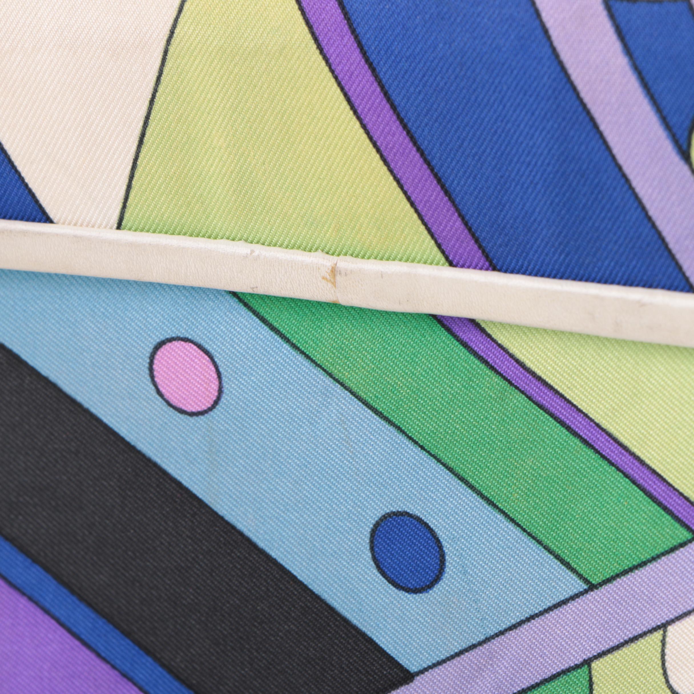 Circa 1960s Emilio Pucci Green Box Shoulder Bag with Gold Tone Hardware