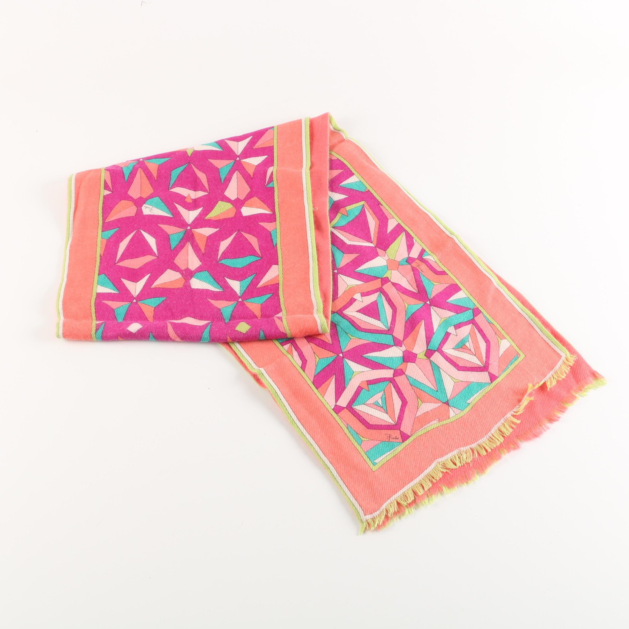 Vintage Emilio Pucci Kaleidoscope Angora Scarf