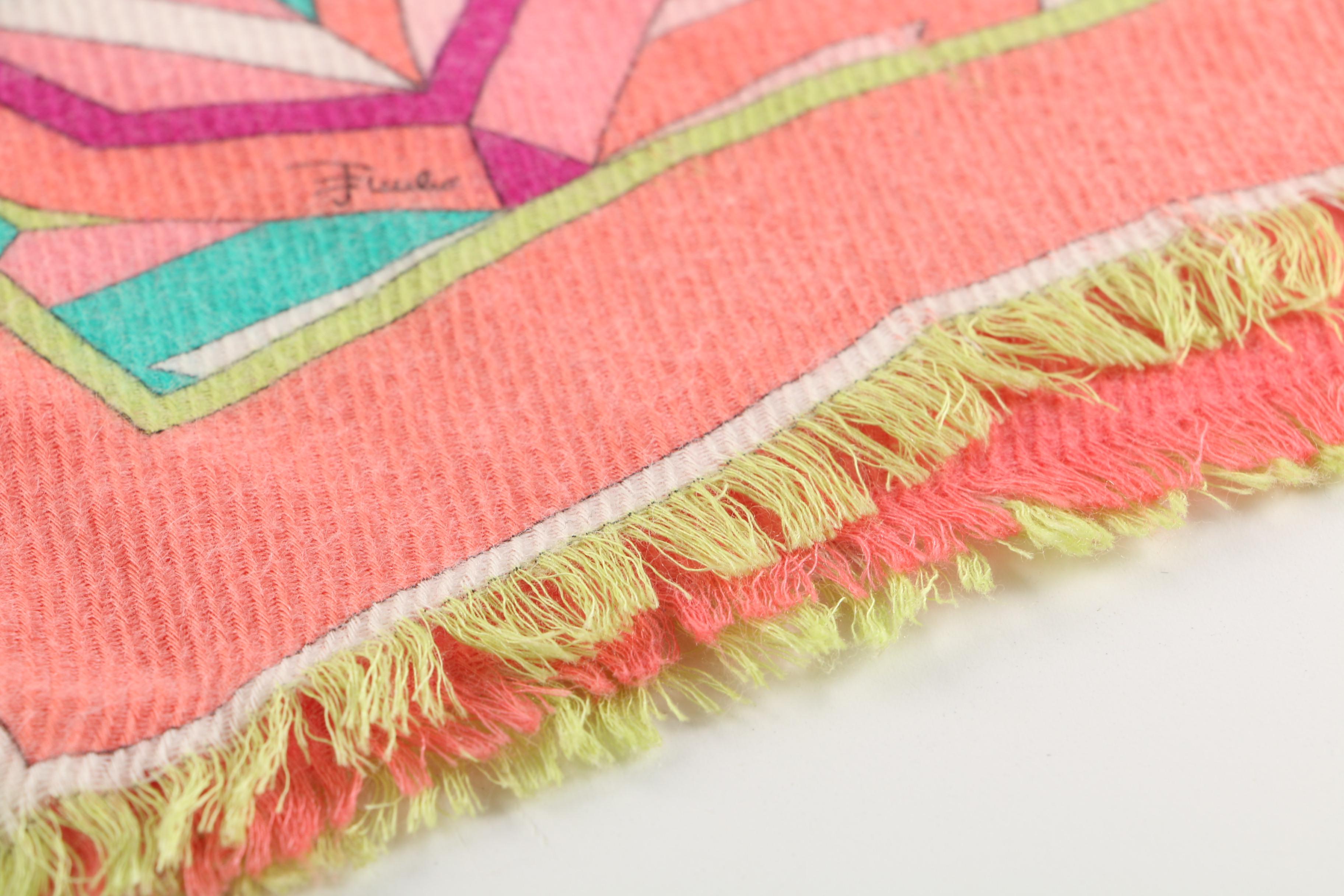 Vintage Emilio Pucci Kaleidoscope Angora Scarf