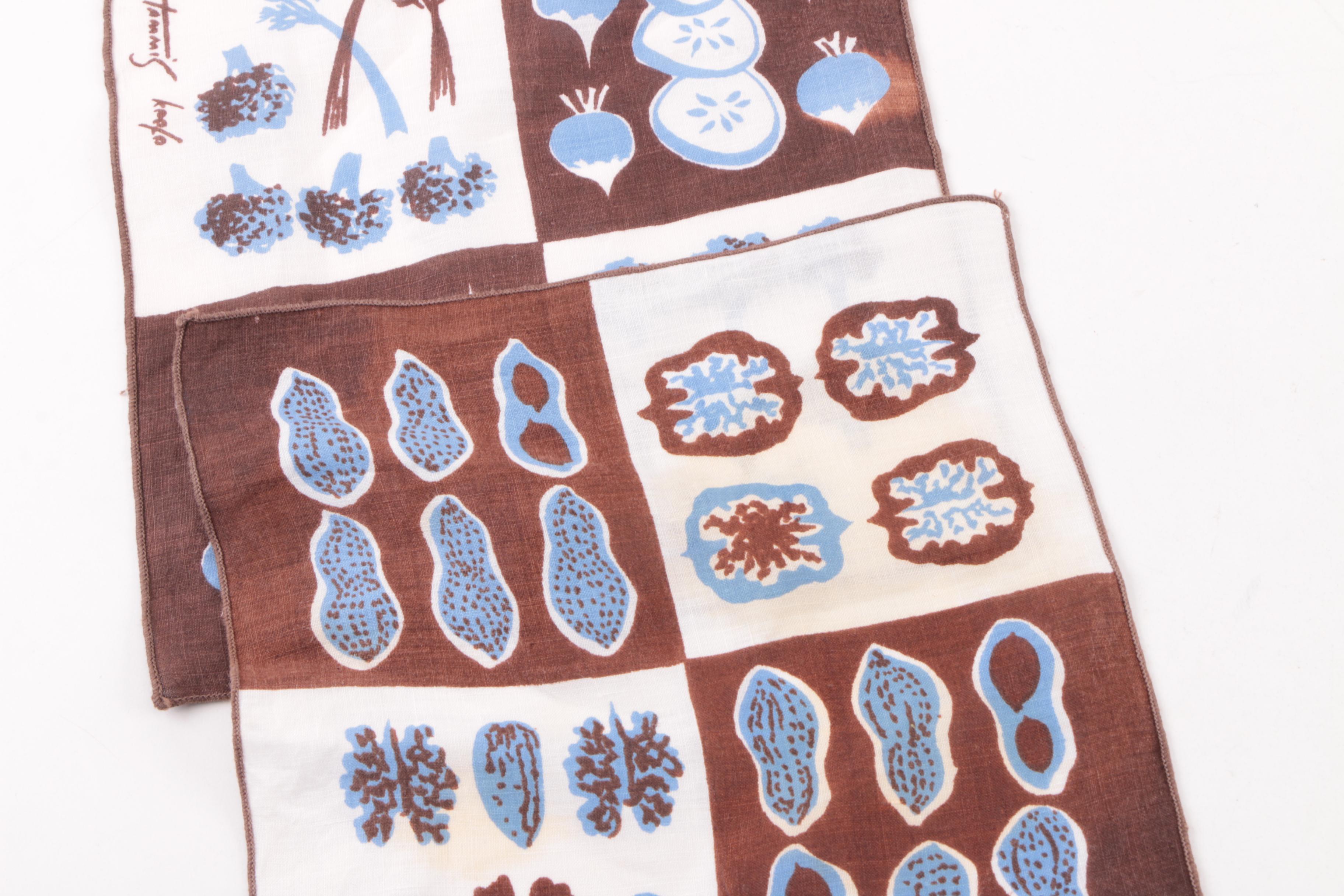 Circa 1950s Tammis Keefe "Canapés" Illustrated Cocktail Napkins