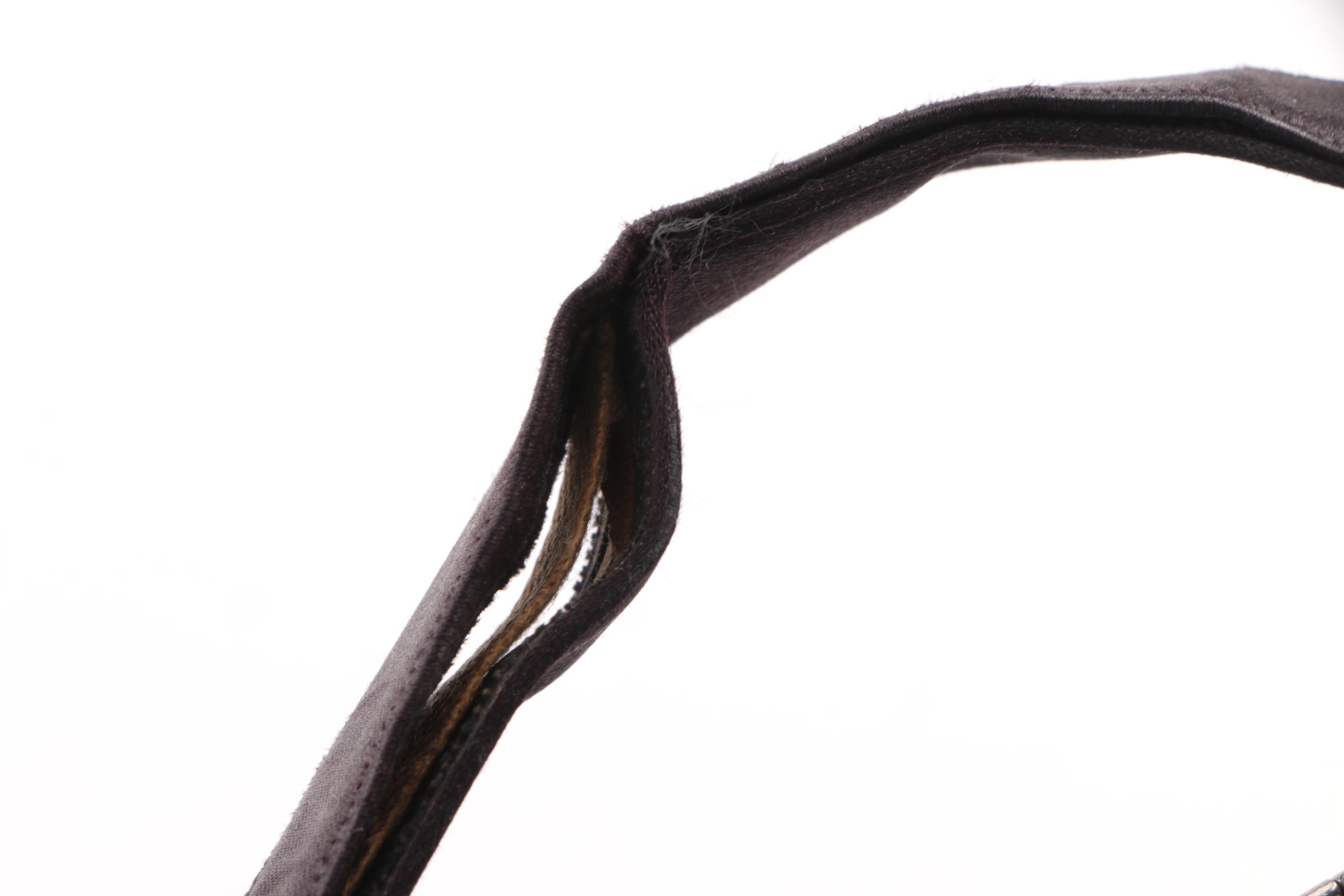 1960s Nettie Rosenstein Black Silk Evening Bag with Rhinestone Clasp