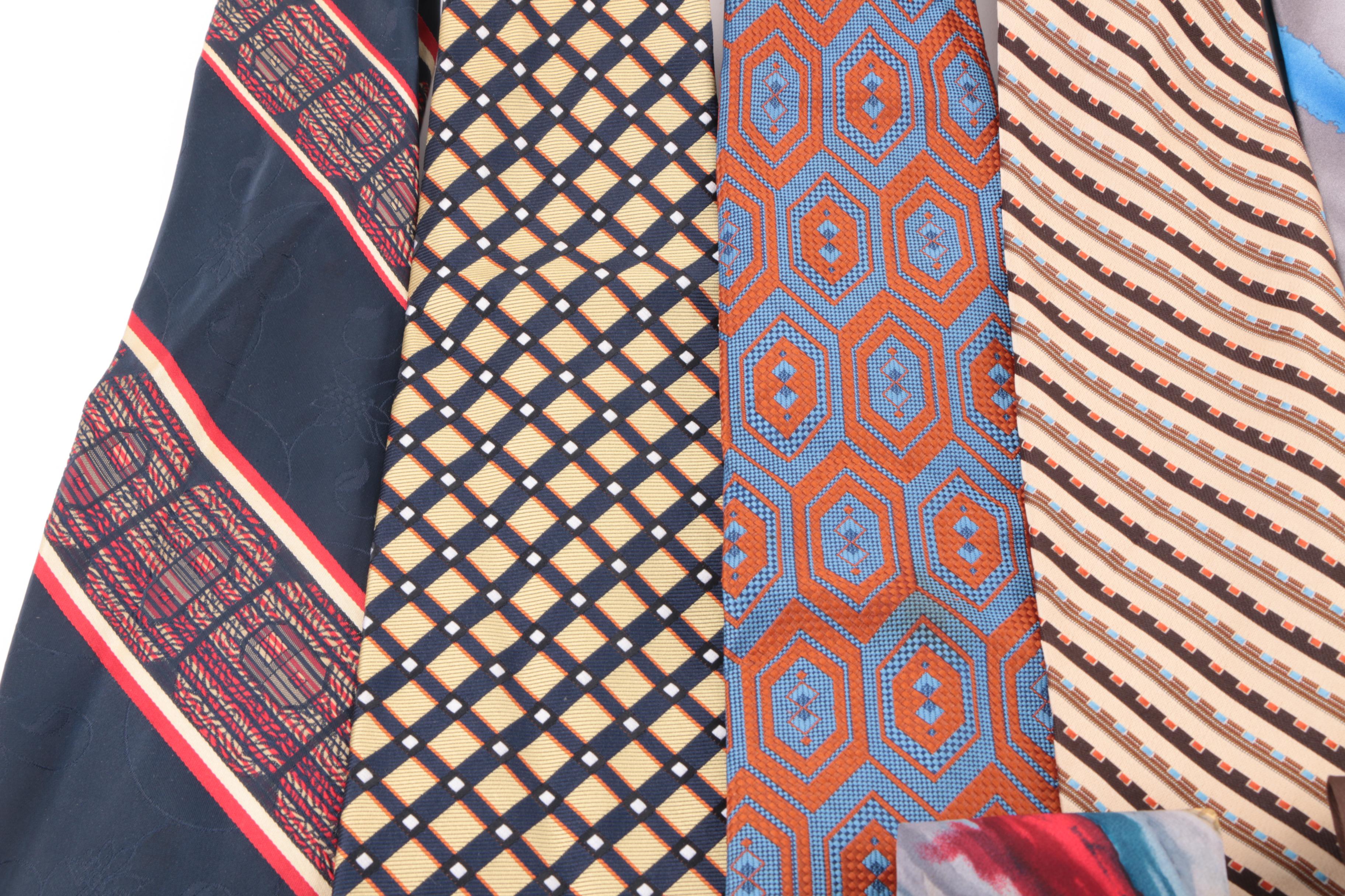 Vintage and Contemporary Neckties Including J. Garcia and Pierre Cardin