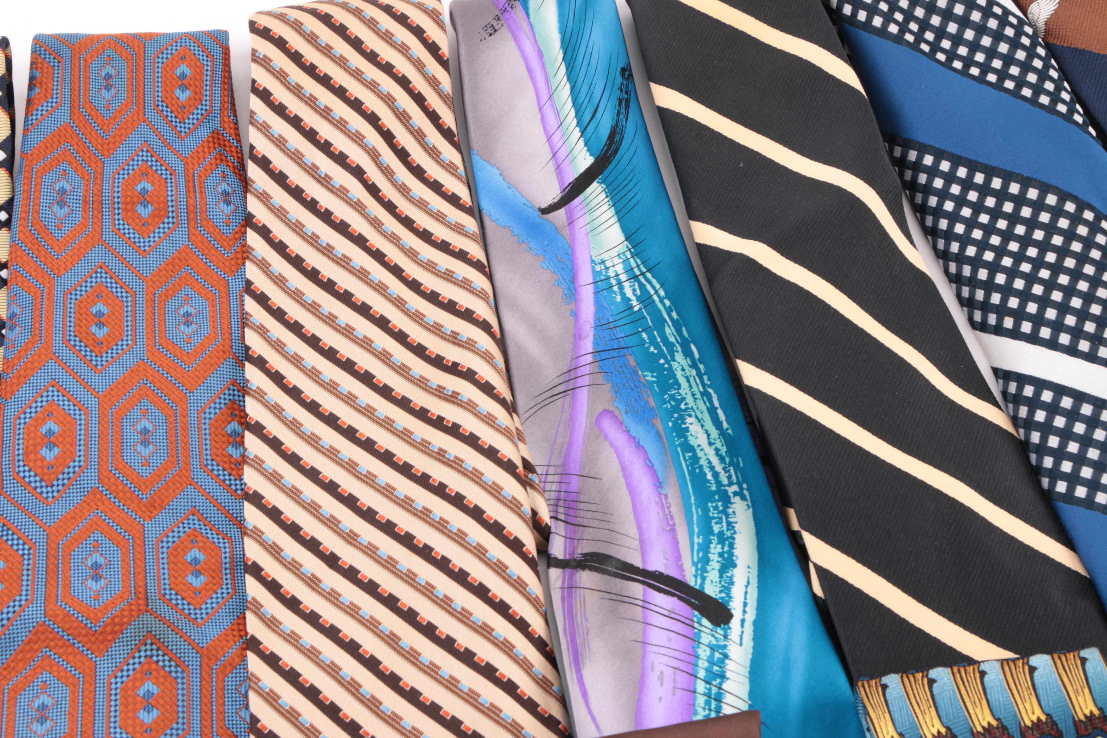 Vintage and Contemporary Neckties Including J. Garcia and Pierre Cardin