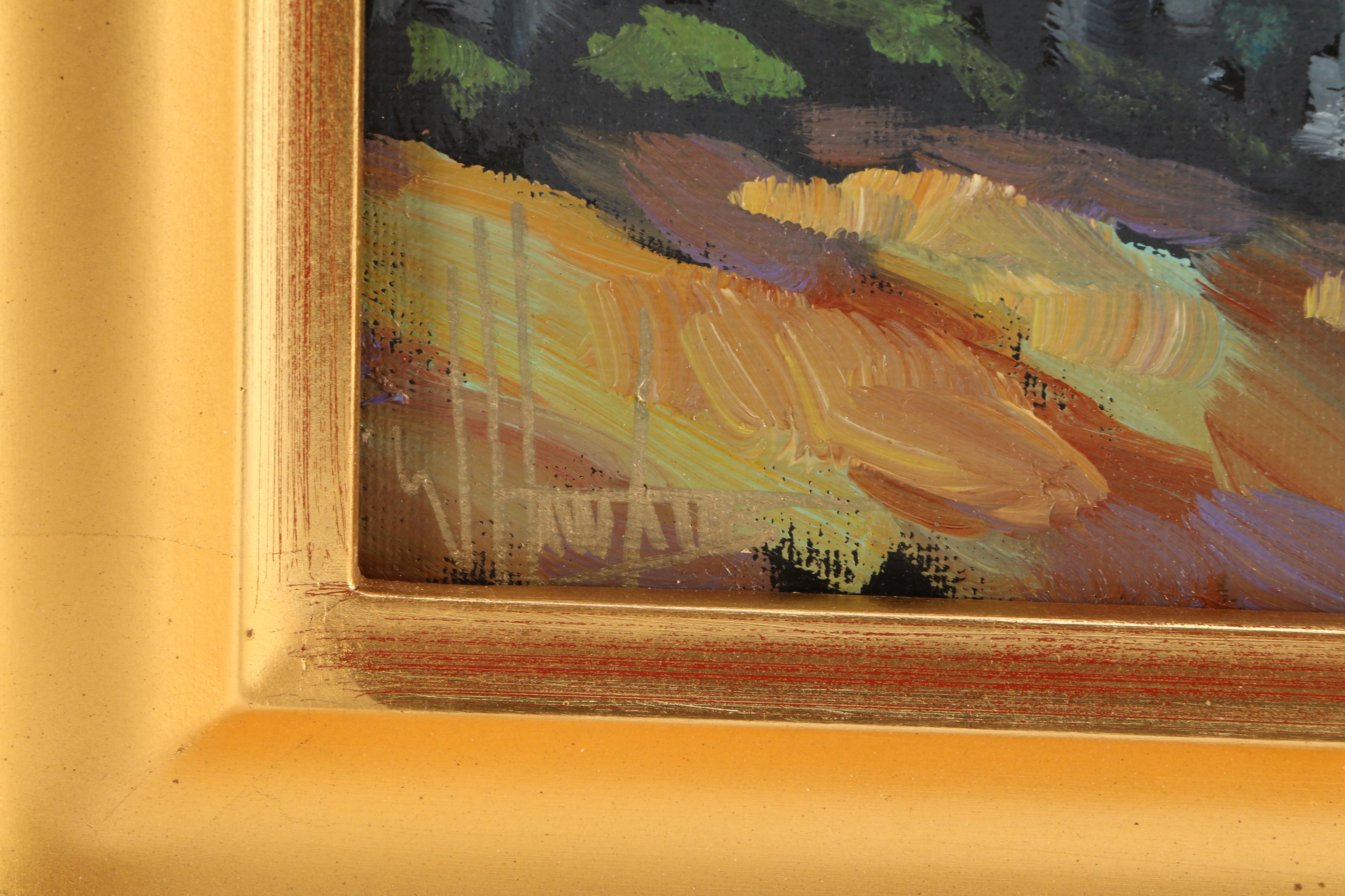 William Hawkins Oil Painting of Nocturnal Landscape