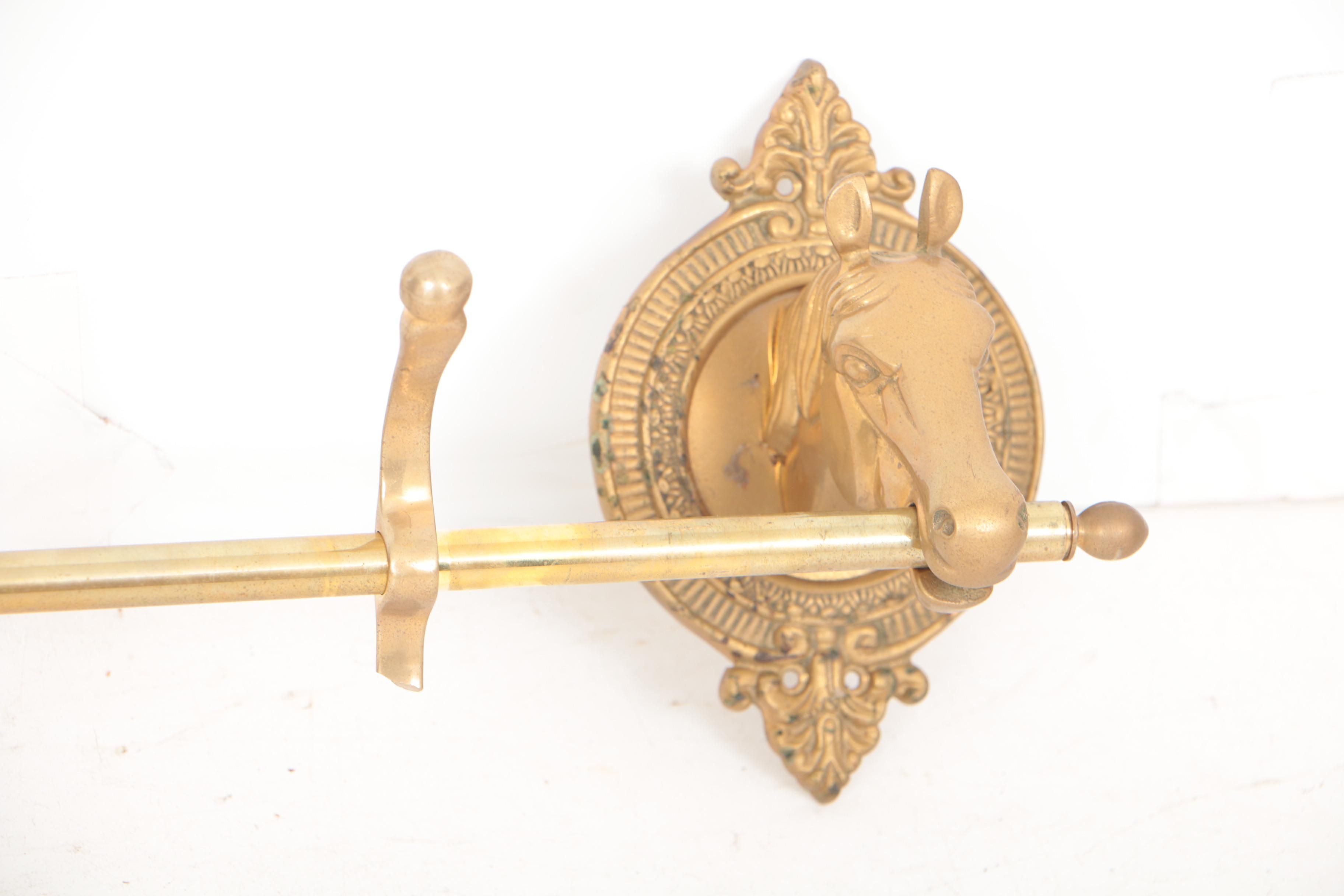 Handcast Brass Horse-Themed Coat Rack for Upper Deck, Ltd. of Fairhaven, MA