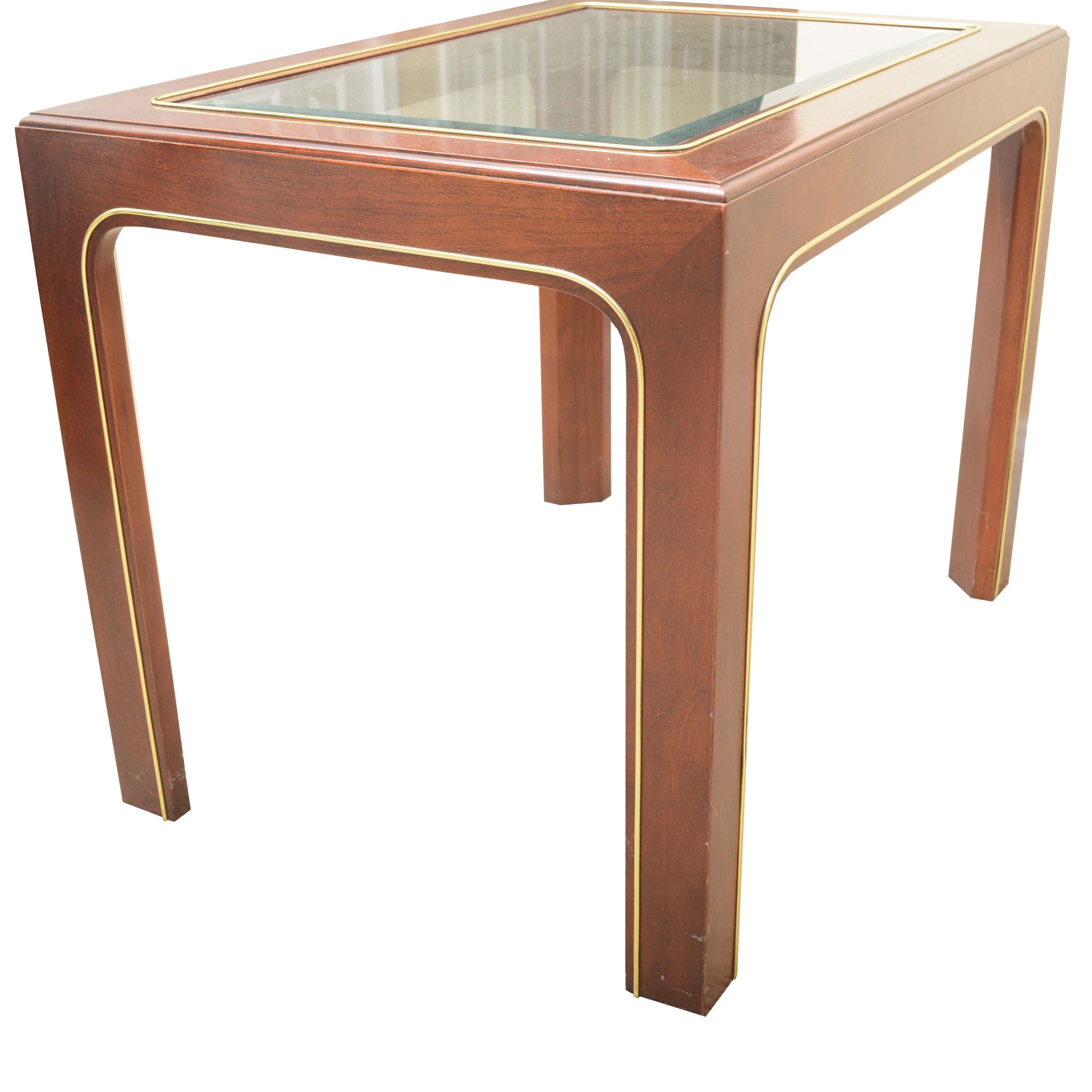 Glass-Top End Table by Hekman