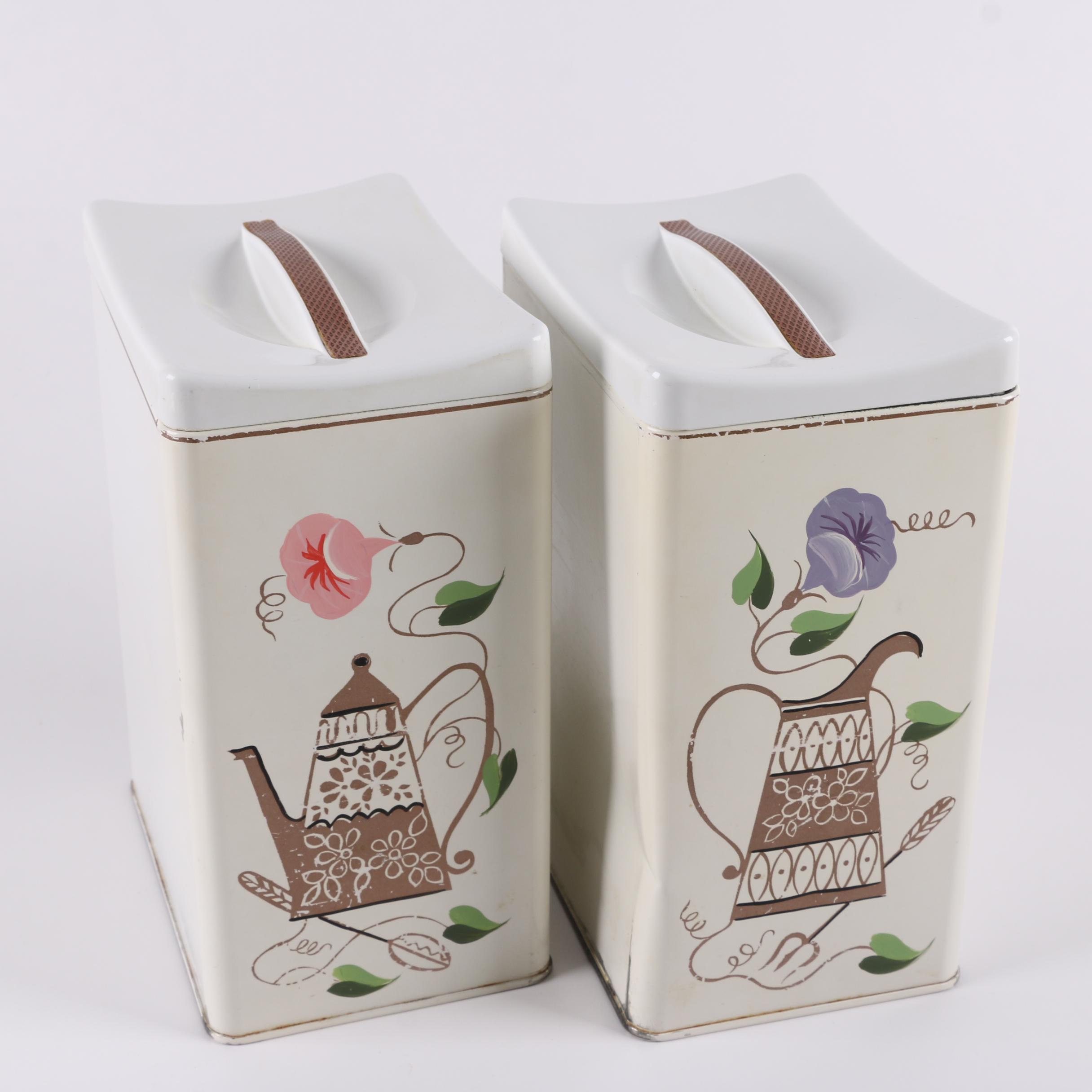 Vintage Ceramic Cookie Jar and Ransburg Canisters