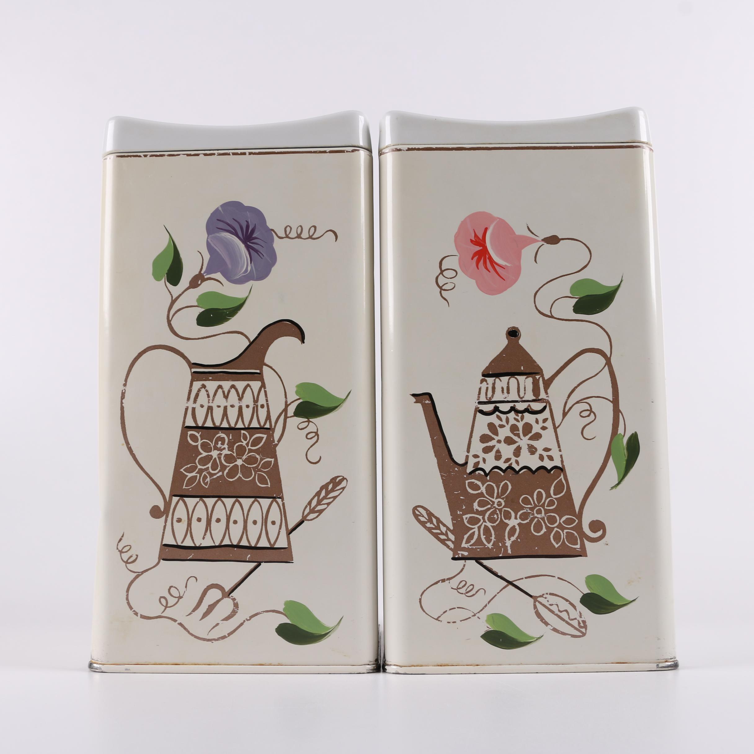 Vintage Ceramic Cookie Jar and Ransburg Canisters