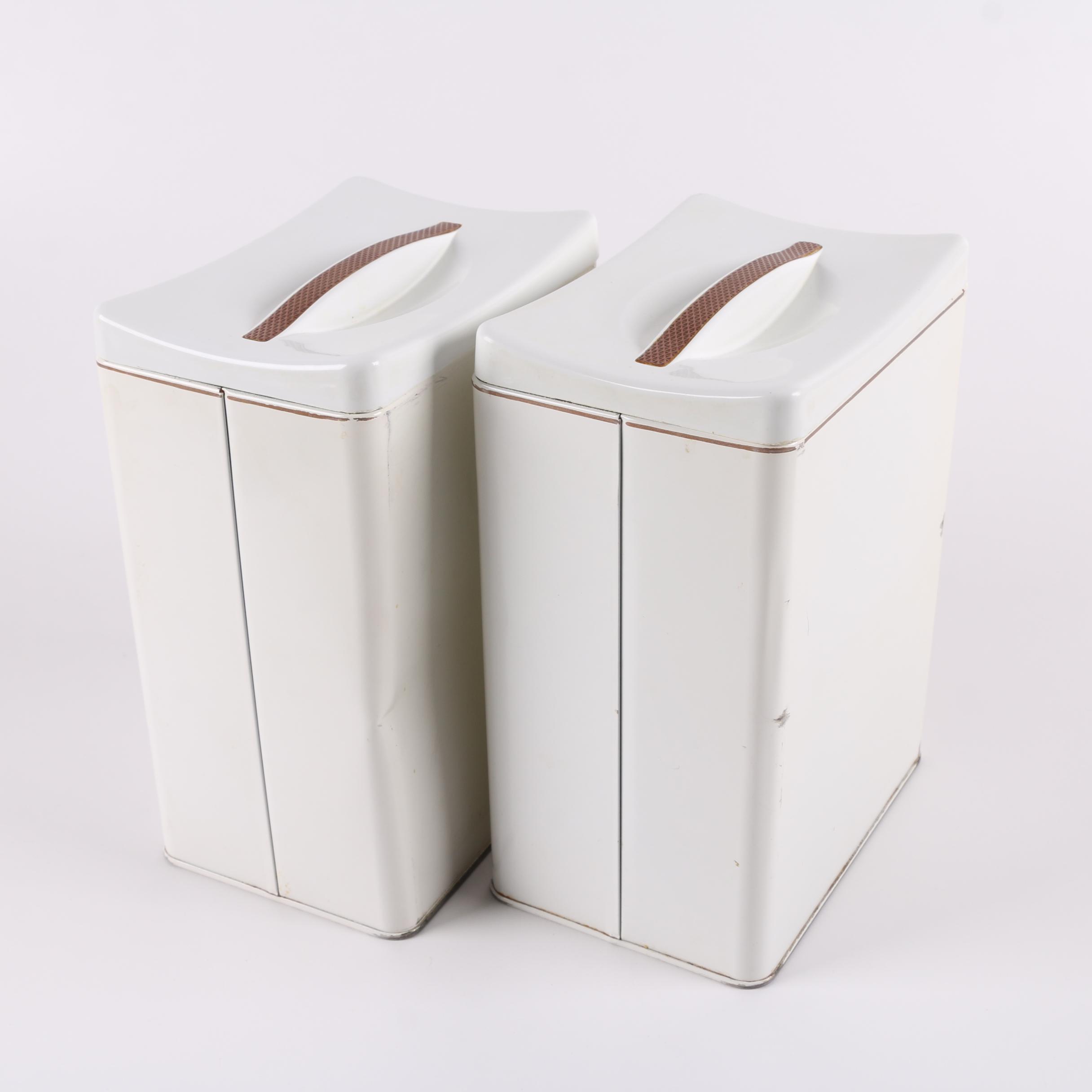 Vintage Ceramic Cookie Jar and Ransburg Canisters