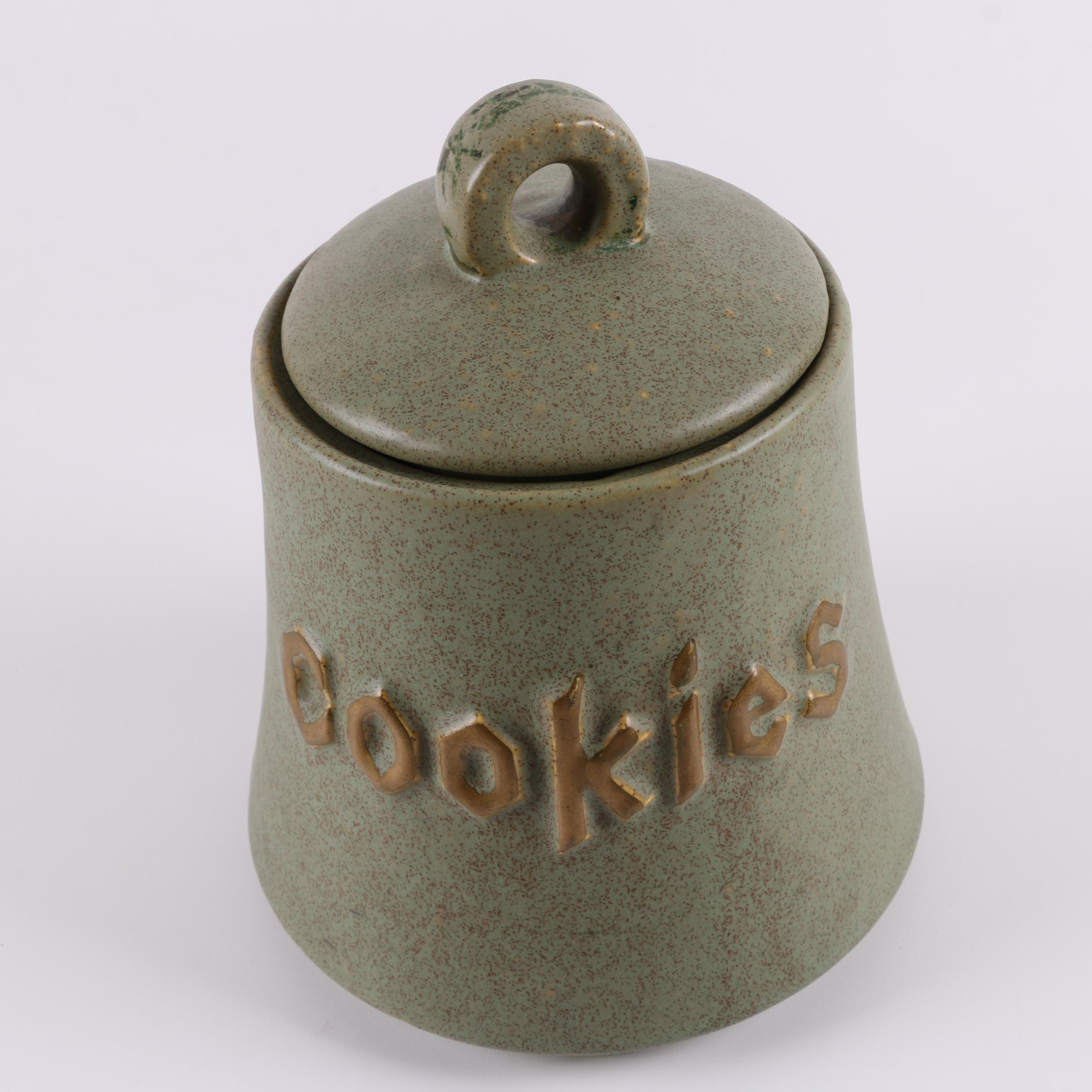 Vintage Ceramic Cookie Jar and Ransburg Canisters