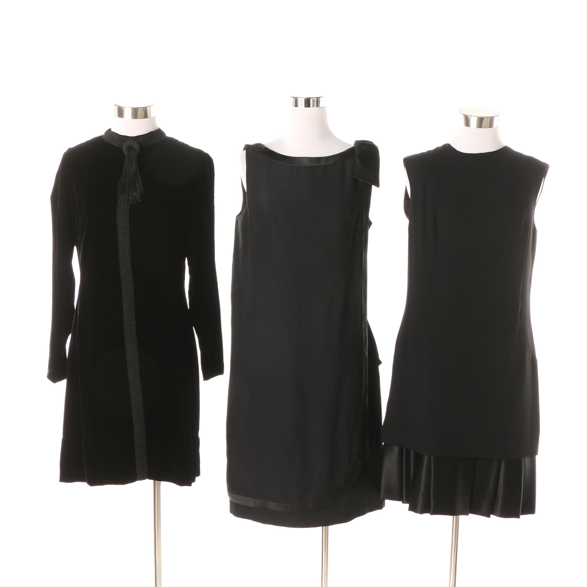 Circa 1960s R & K Original, Lilli Diamond, and Sakourtz Black Cocktail Dresses