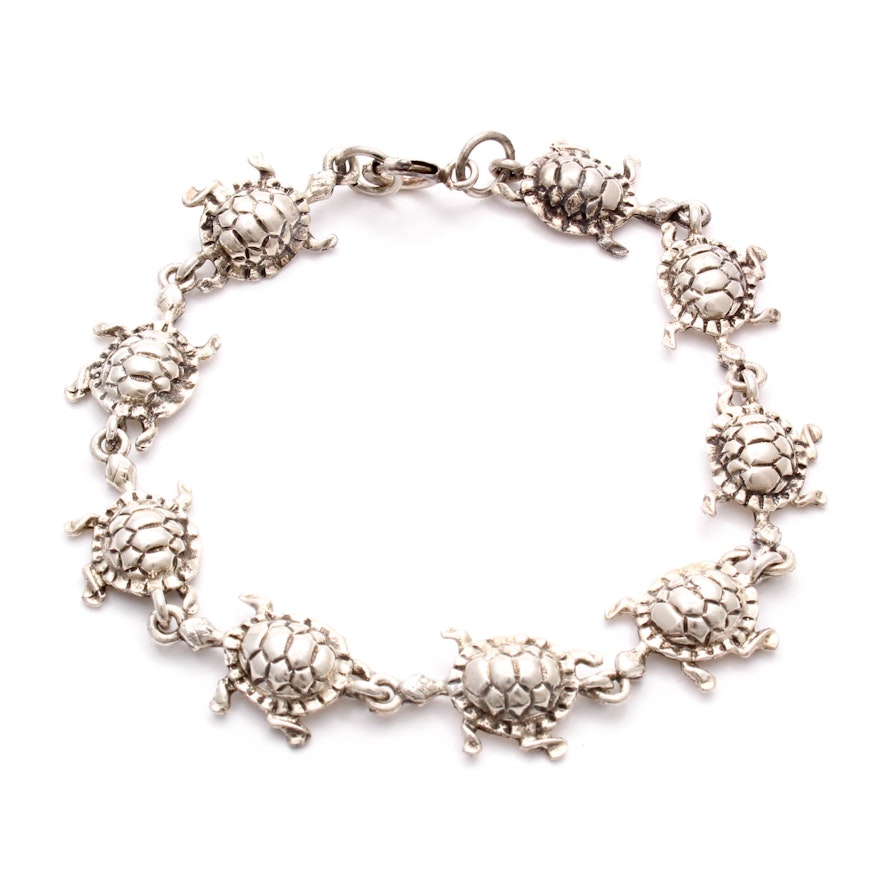 Sterling Silver Turtle Bracelet