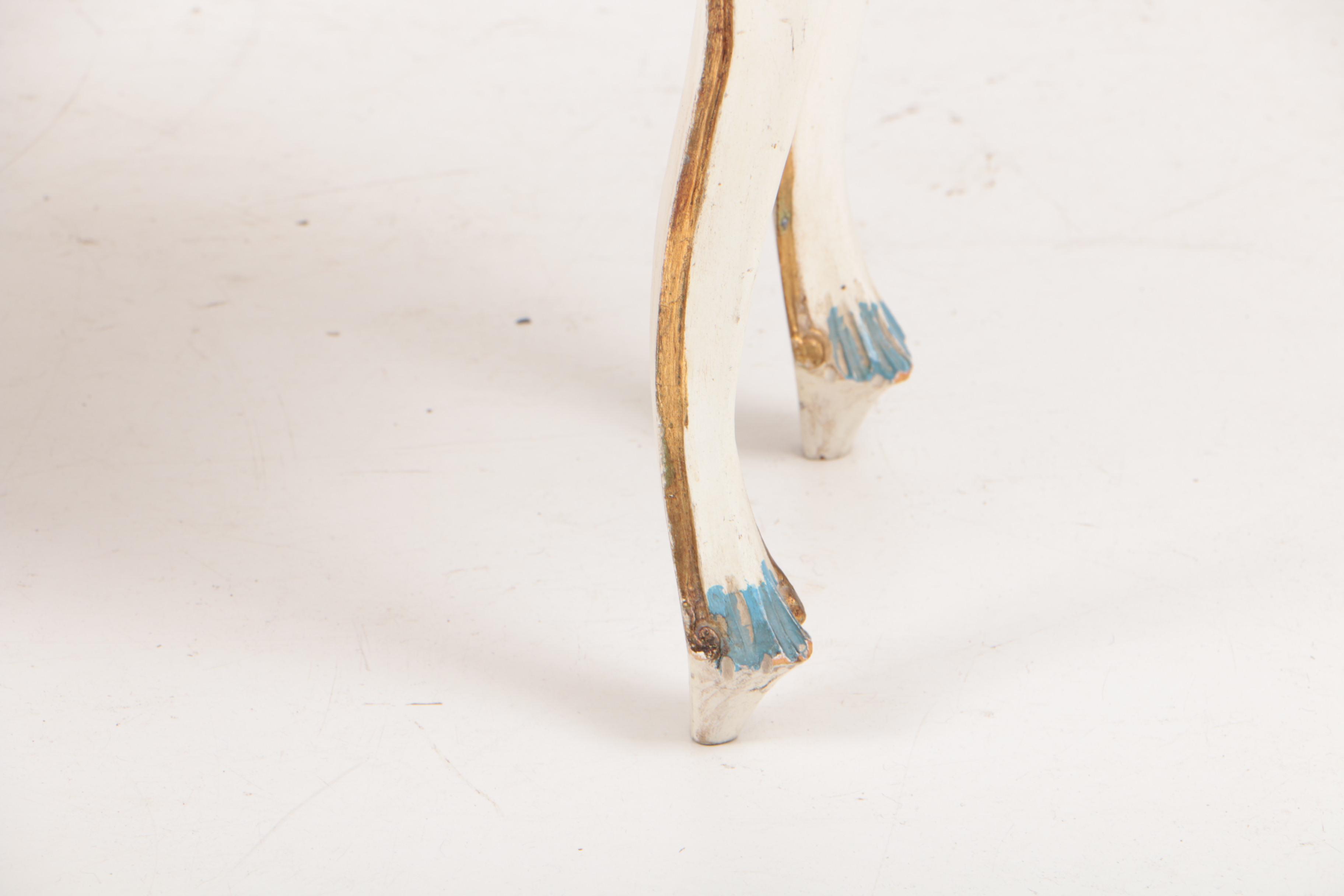 Louis XV Style Paint-Decorated and Parcel-Gilt Bedside Commode, 20th Century