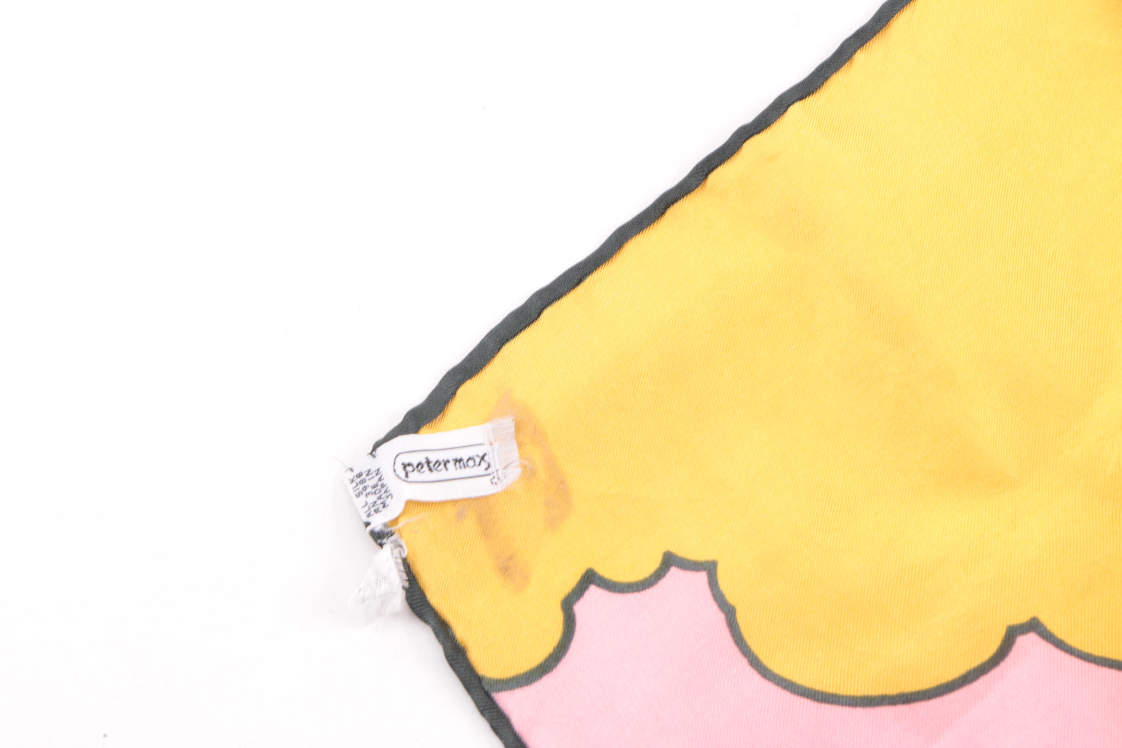 Women's 1970s Vintage Peter Max Silk Scarf