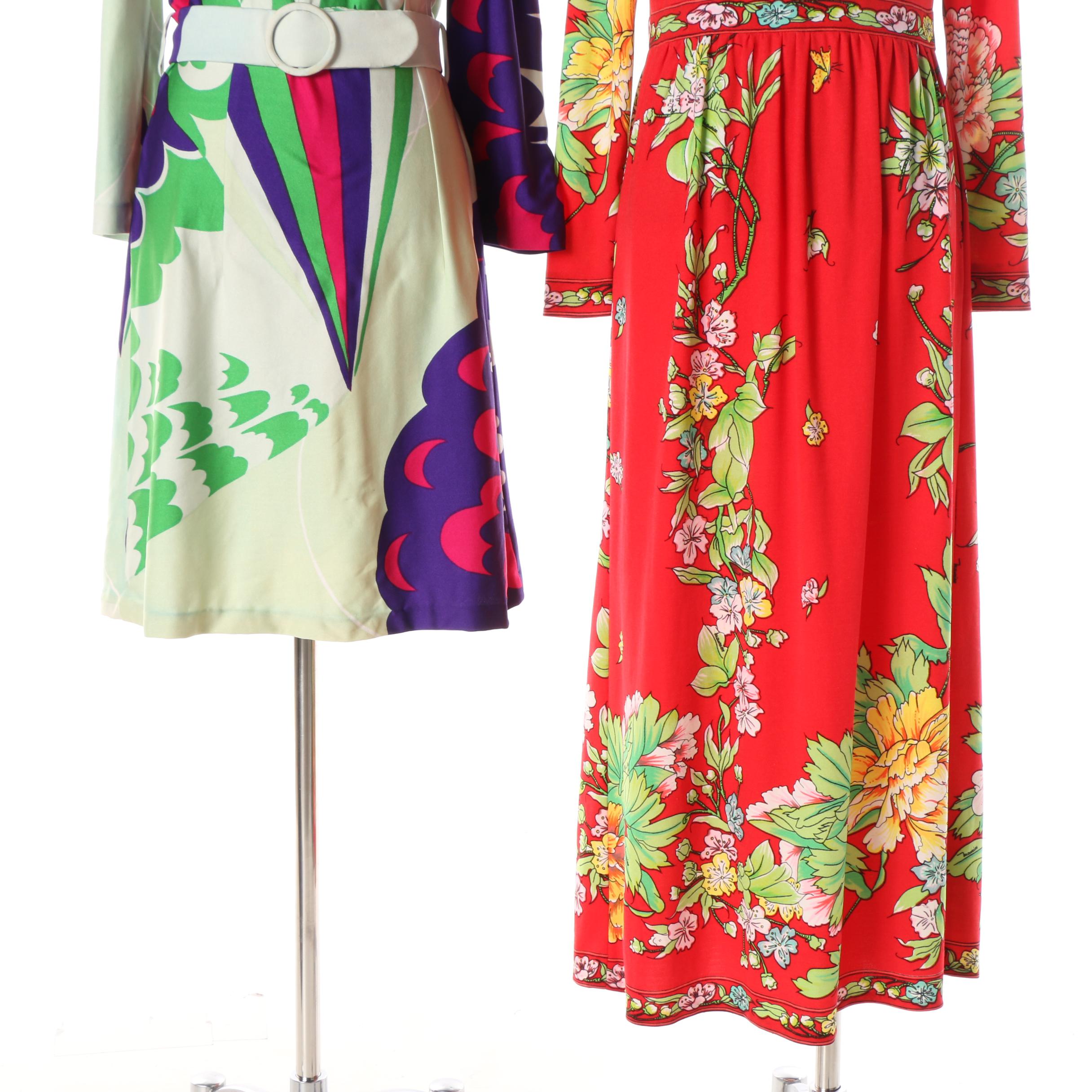 Women's 1970s Vintage Hanae Mori and Maurice Casual Dresses