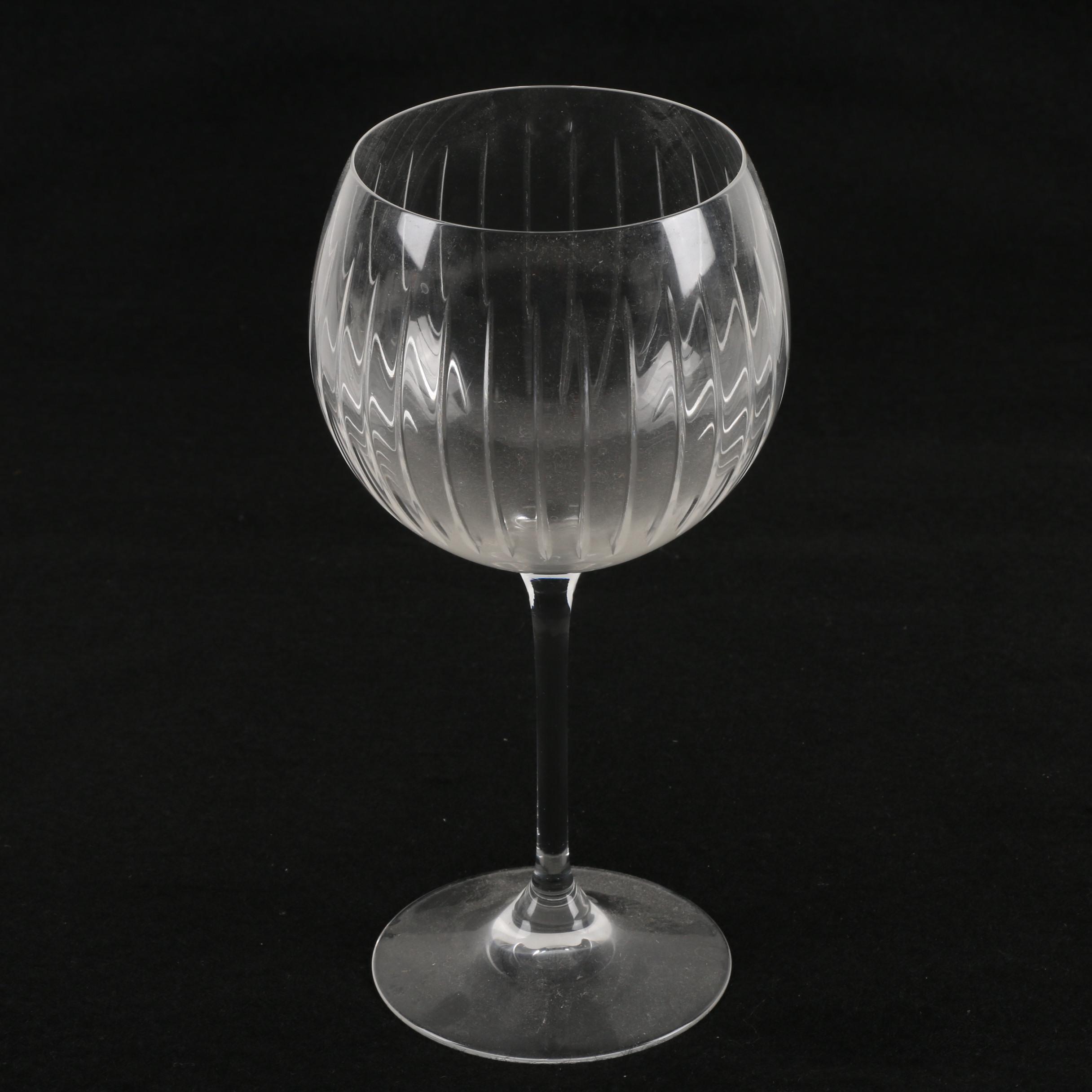 Blown Crystal Wine Goblets