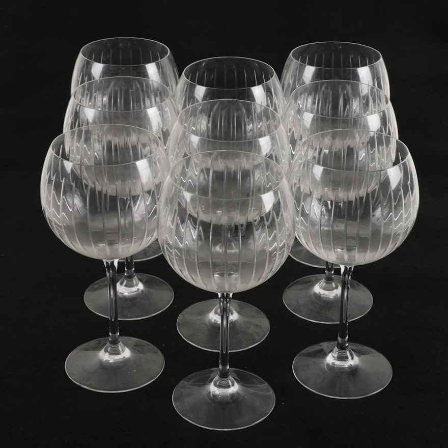 Blown Crystal Wine Goblets