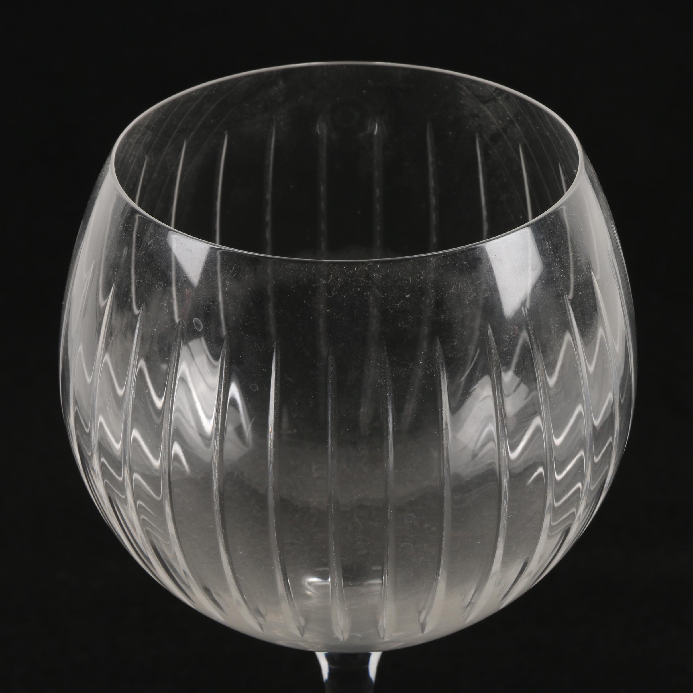Blown Crystal Wine Goblets