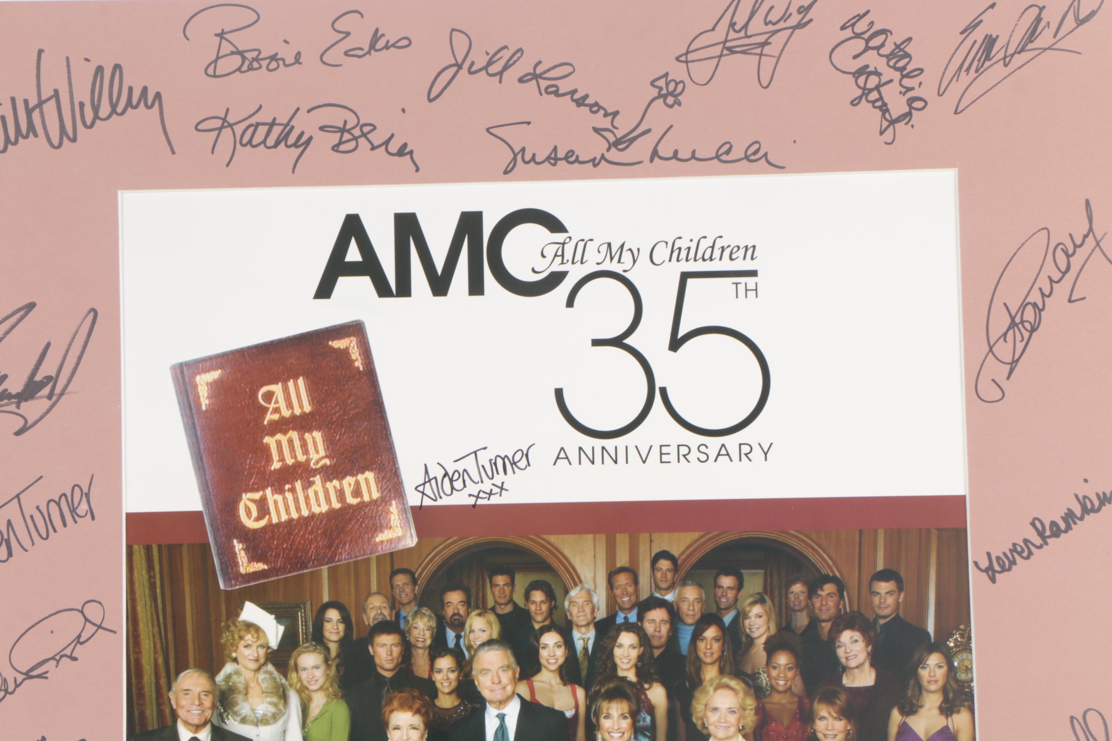 "All My Children" 25th and 35th Anniversary Autographed Memorabilia