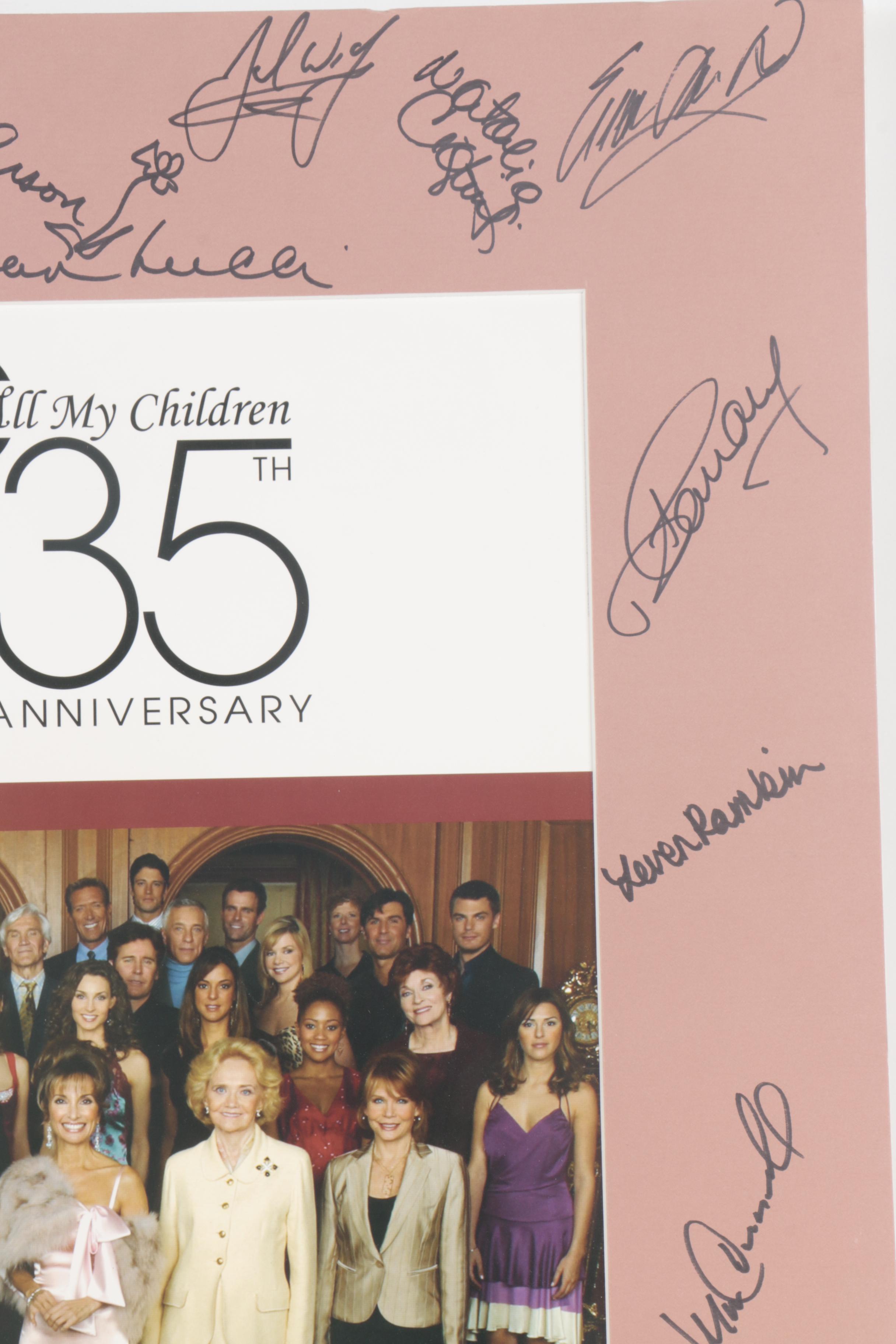 "All My Children" 25th and 35th Anniversary Autographed Memorabilia