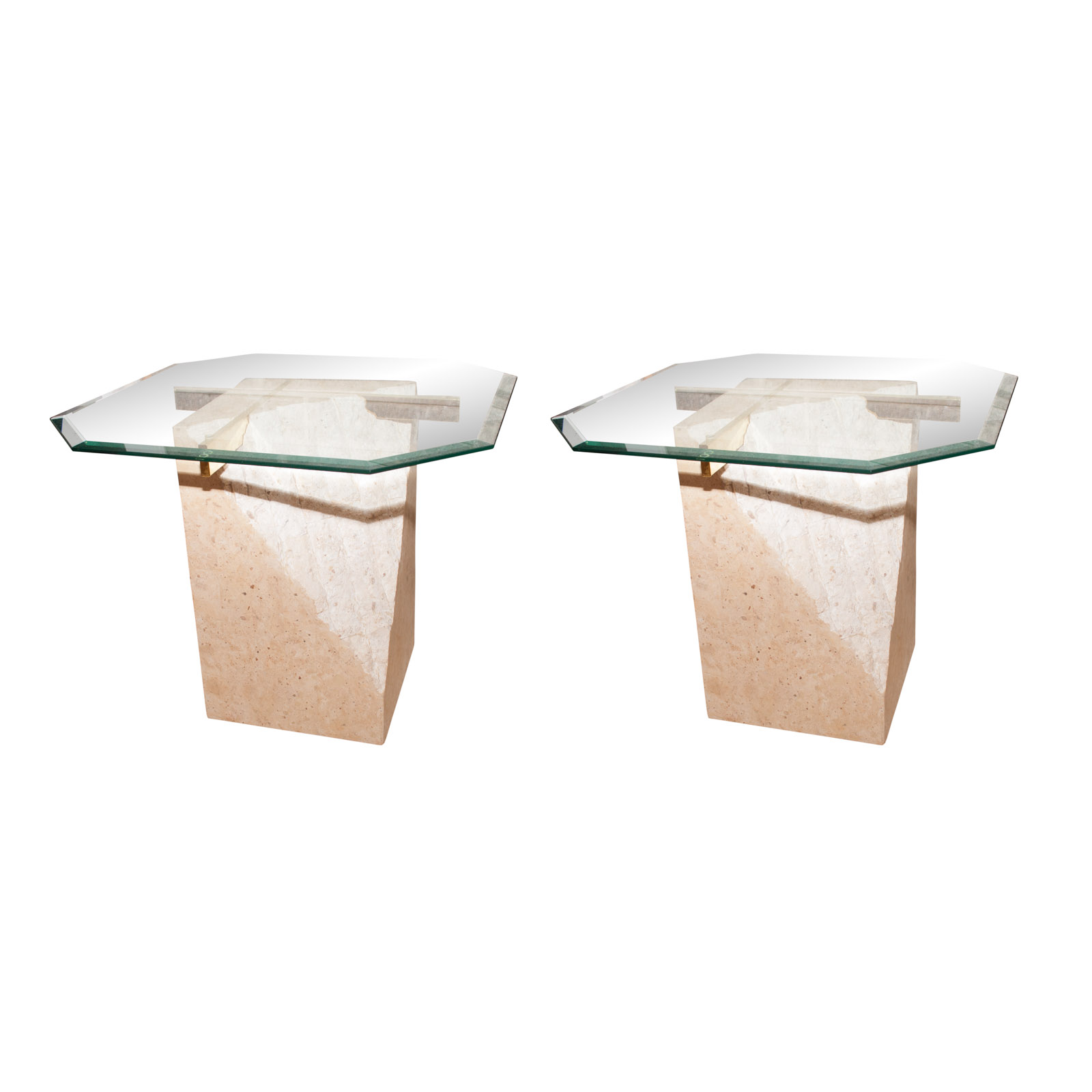 Contemporary Glass Top Side Tables