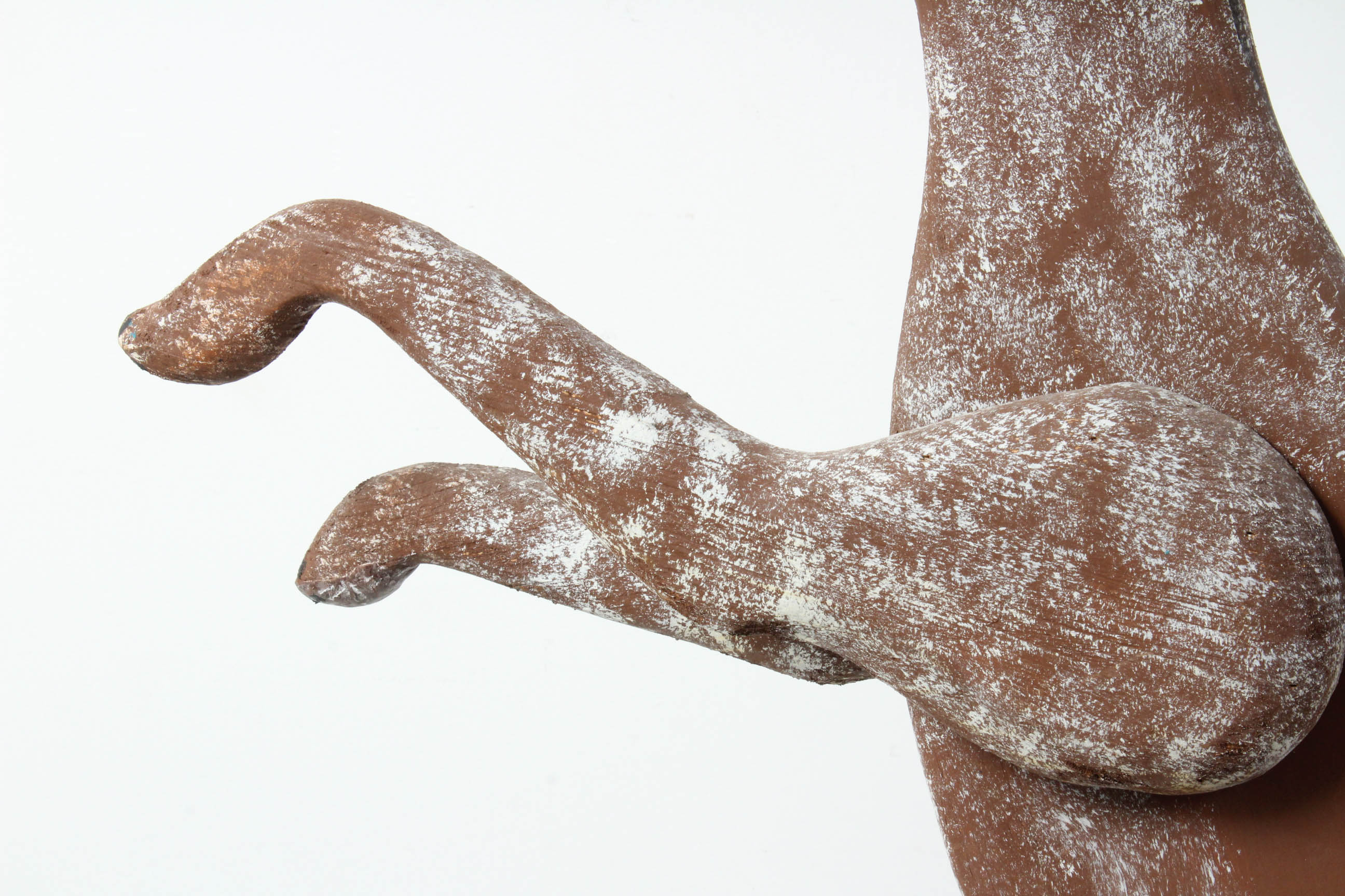 Roy Minshew Contemporary Folk Art Carved Wood Dog Sculpture