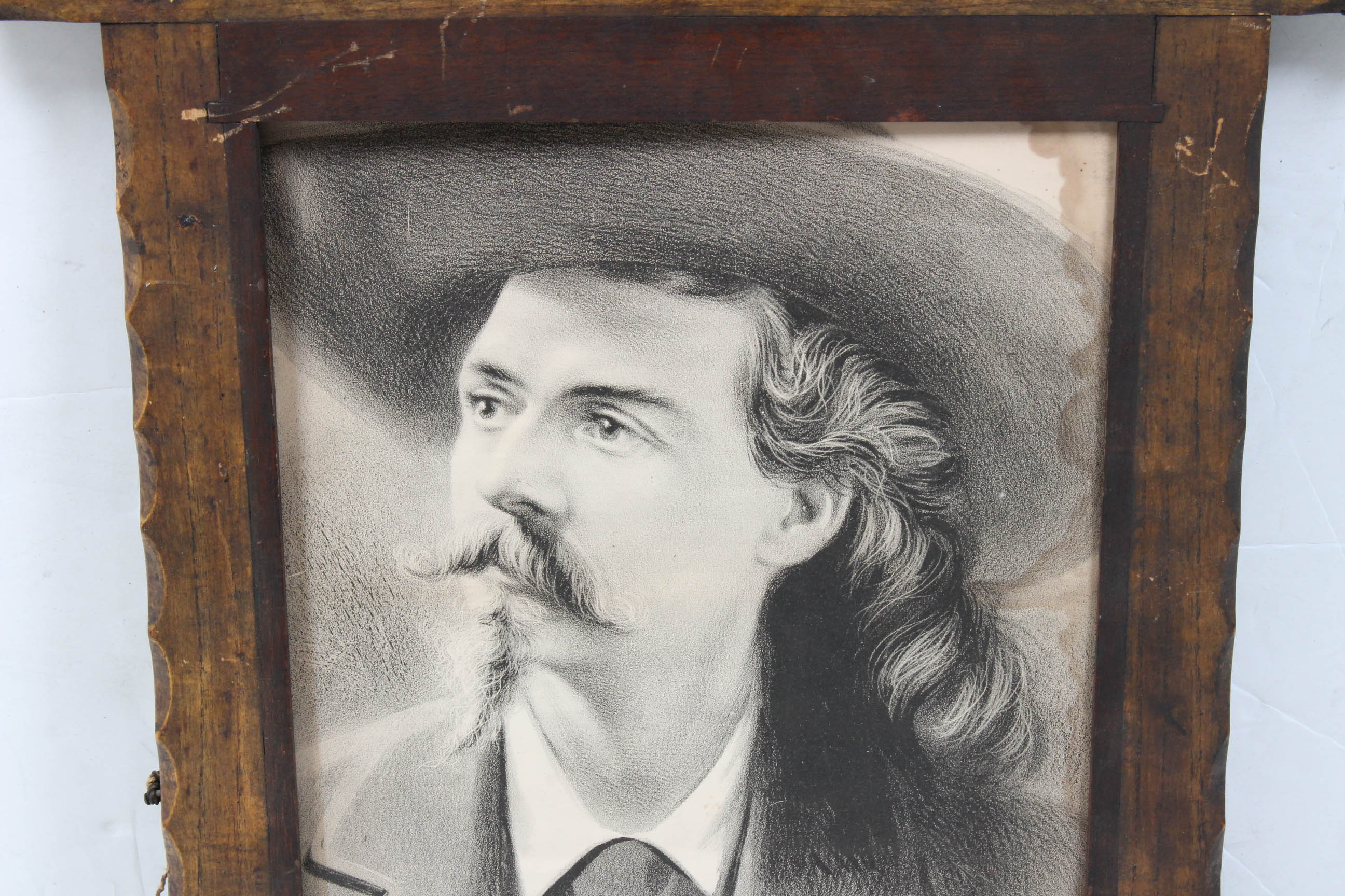 Antique Buffalo Bill Cody Portrait Lithograph