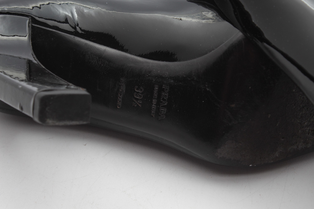 Prada Patent Leather Chain Pumps