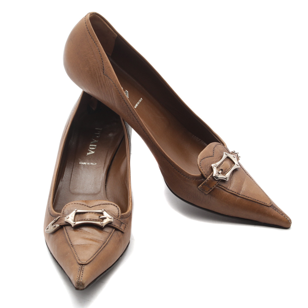 Prada Leather Kitten Heels