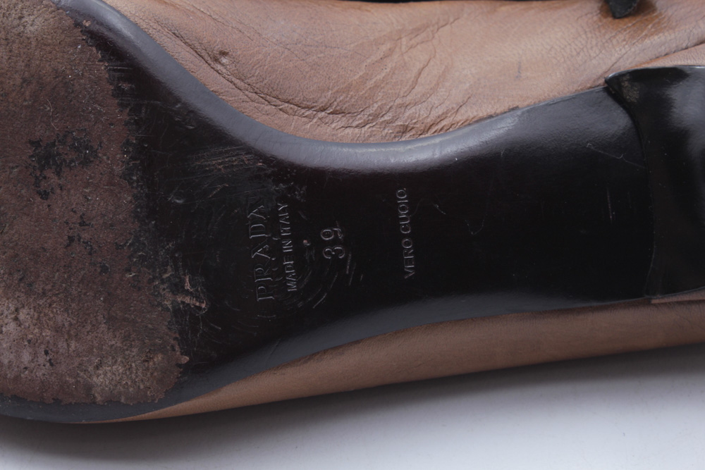 Prada Leather Kitten Heels